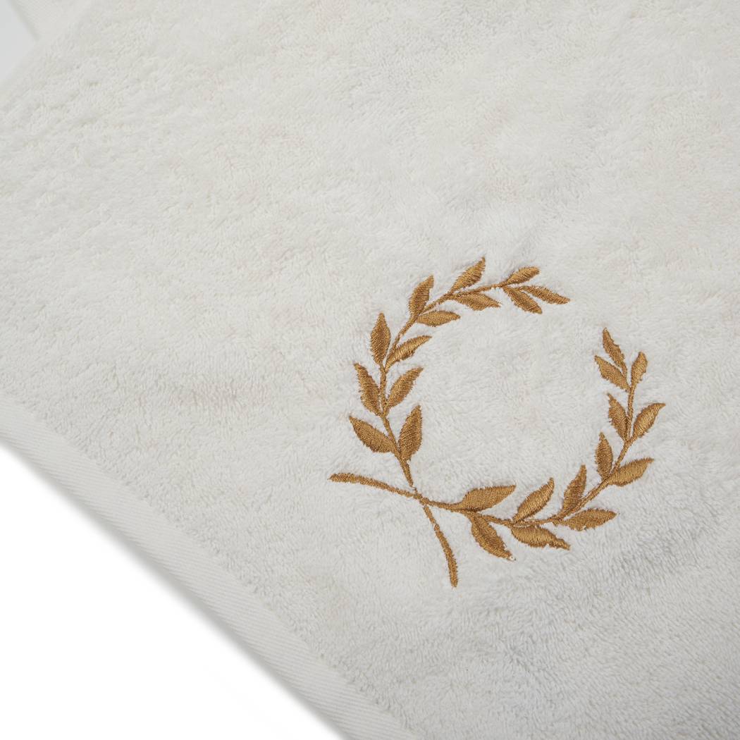 KM Home Collection-Altın Başak İşlemeli El Havlusu-Havlu & Peştamal-2-Milagron.com