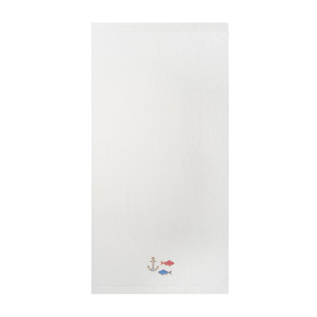 KM Home Collection-Balık İşlemeli El Havlusu-Havlu & Peştamal-1-Milagron.com