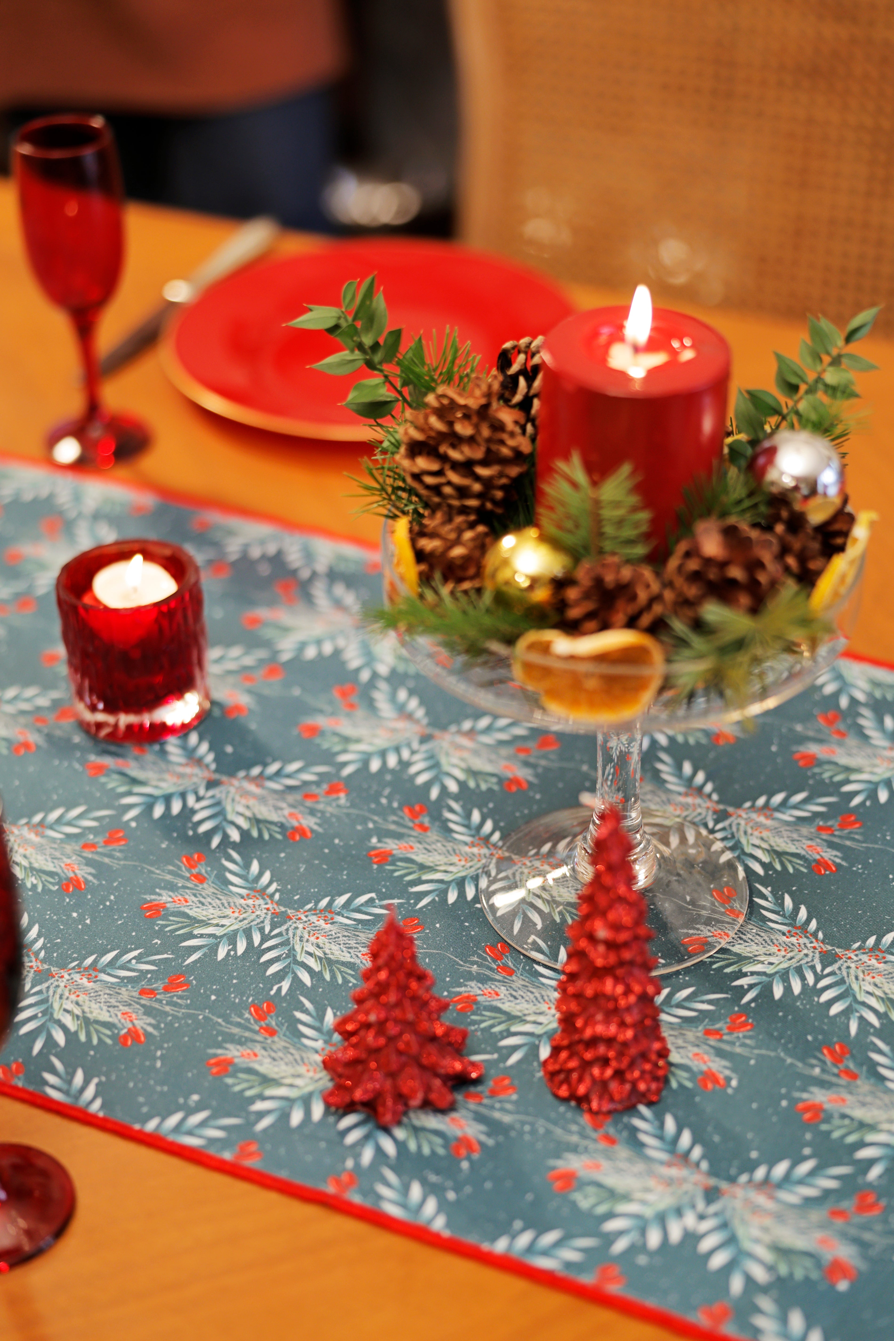 KM Home Collection-Çam Temalı Runner-Runner-2-Milagron.com