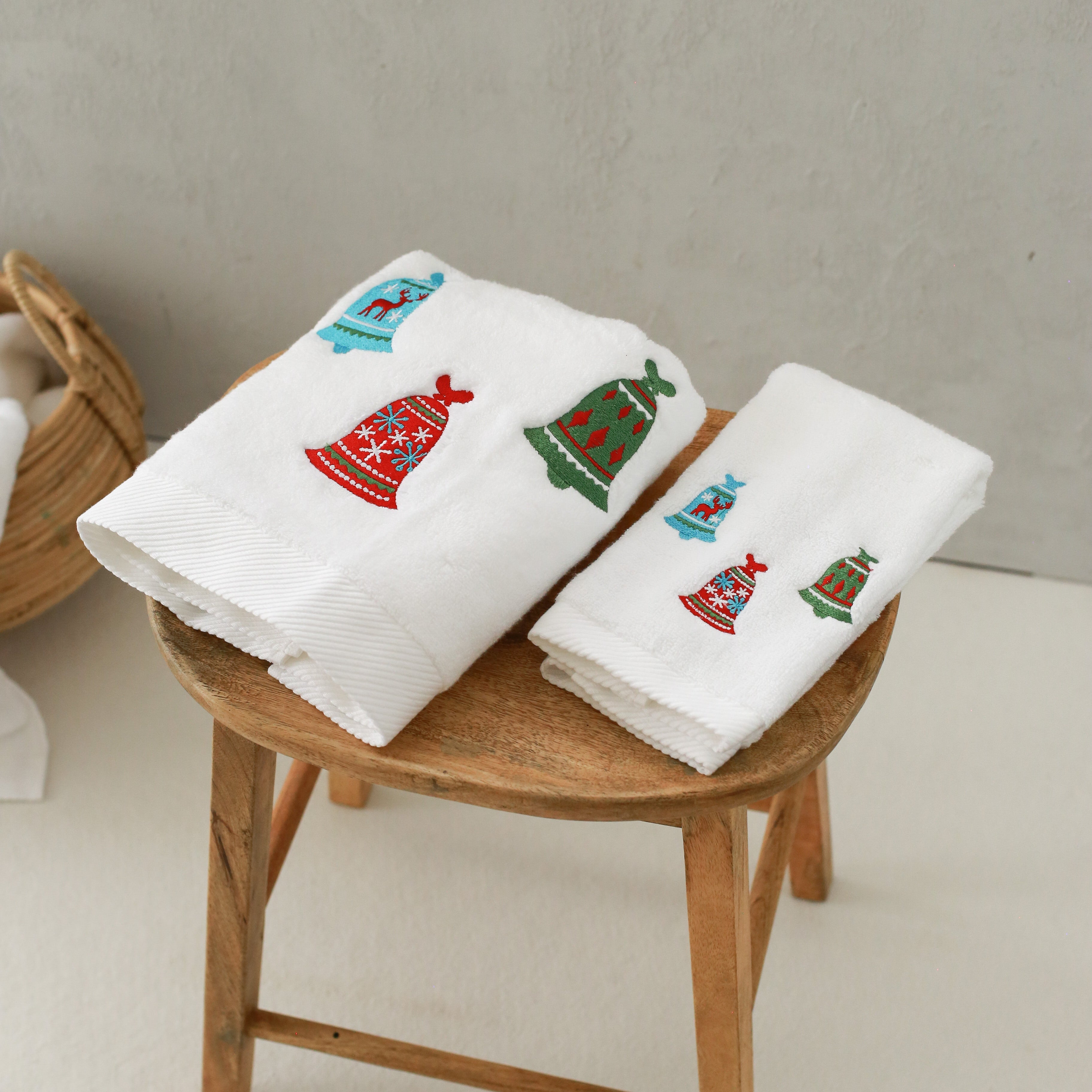 KM Home Collection-Çan İşlemeli Pamuk Yüz Havlusu-Havlu & Peştamal-2-Milagron.com