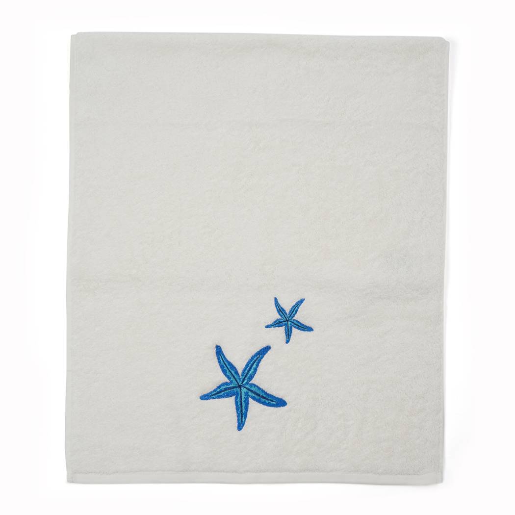 KM Home Collection-Deniz Yıldızı İşlemeli El Havlusu-Havlu & Peştamal-1-Milagron.com