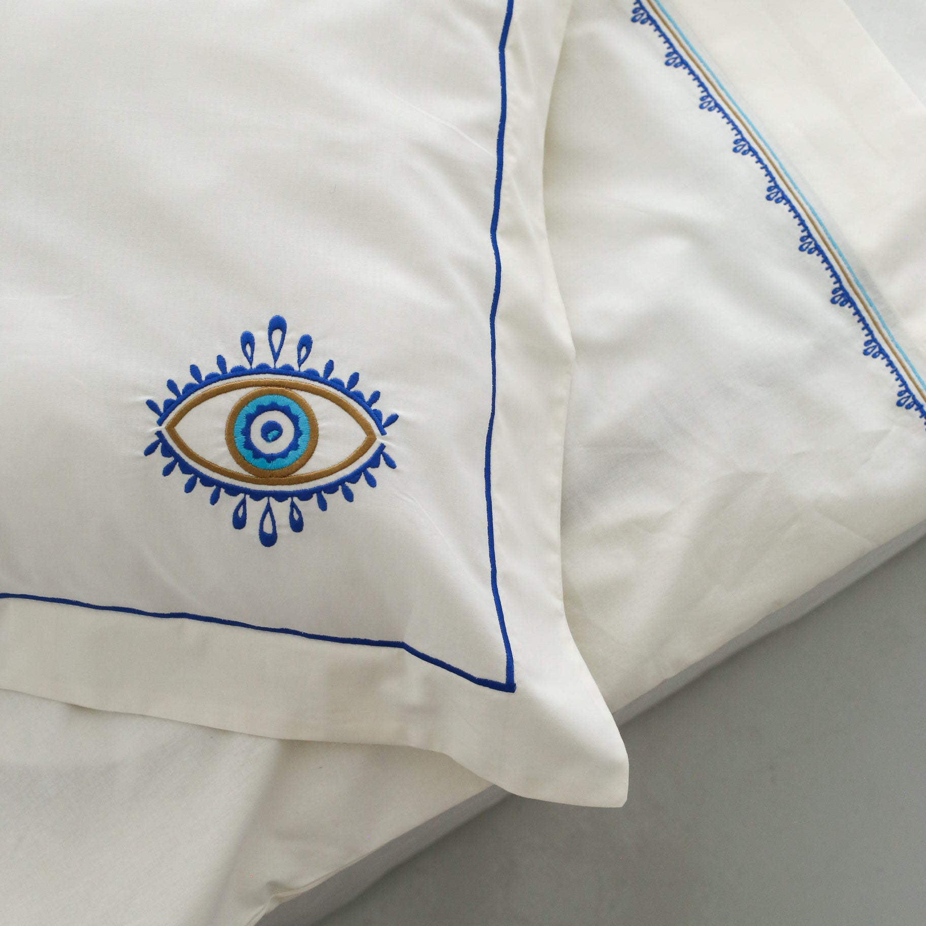 KM Home Collection-Göz İşlemeli Nevresim Takımı-Nevresim Takımı-4-Milagron.com