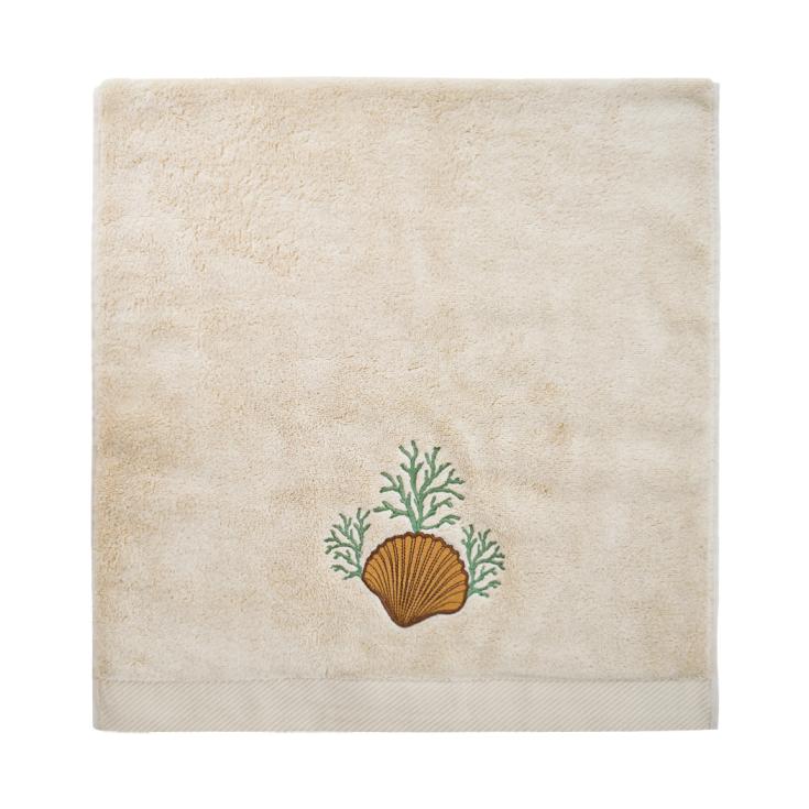 KM Home Collection-İstridye İşlemeli El Havlusu-Havlu & Peştamal-1-Milagron.com