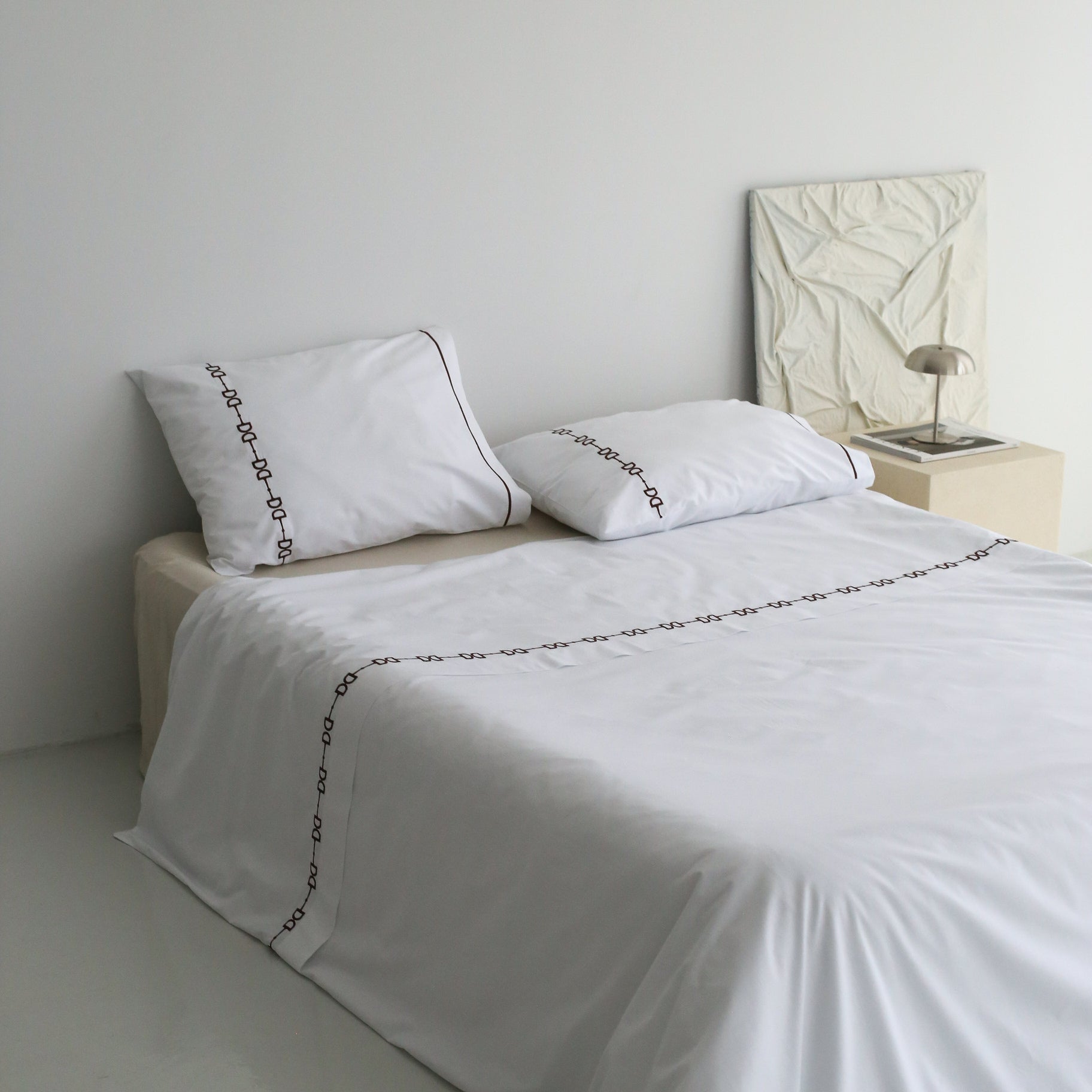 KM Home Collection-Kahverengi Zincirli Nevresim Takımı-Nevresim Takımı-1-Milagron.com