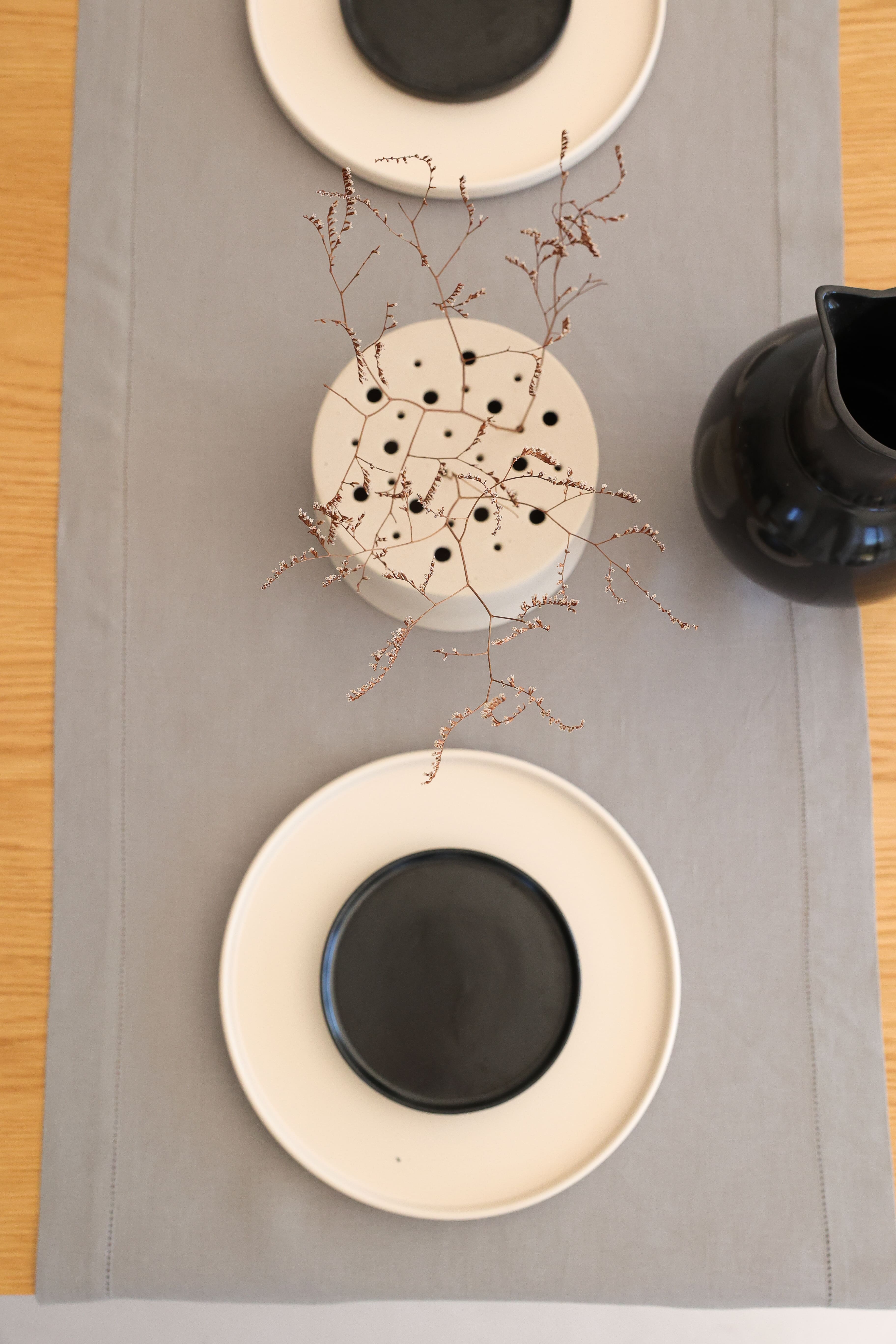 KM Home Collection-Oliva Keten Runner-Masa Örtüleri-7-Milagron.com