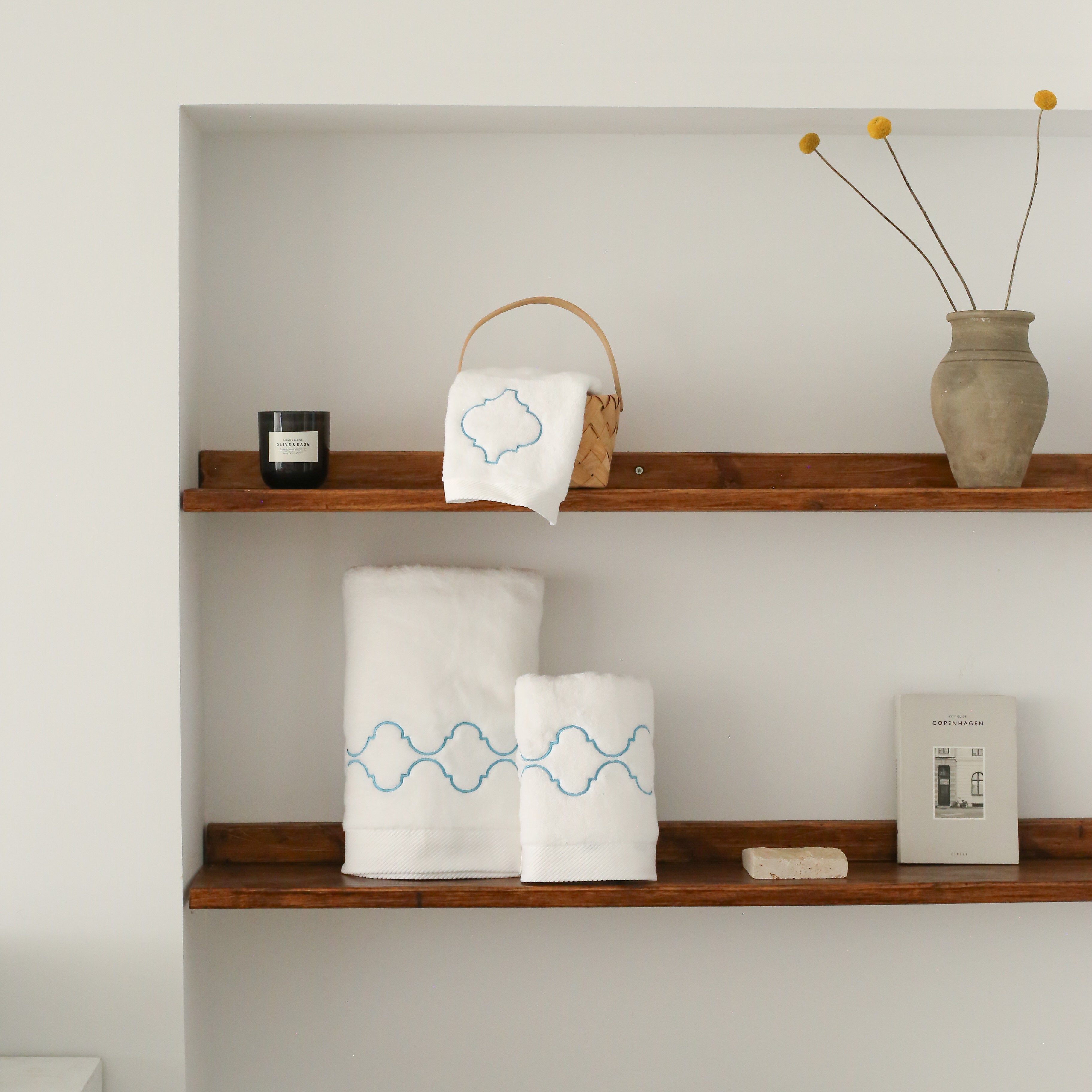 KM Home Collection-Turkuaz Baklava Model Pamuk Vücut Havlusu-Havlu & Peştamal-2-Milagron.com