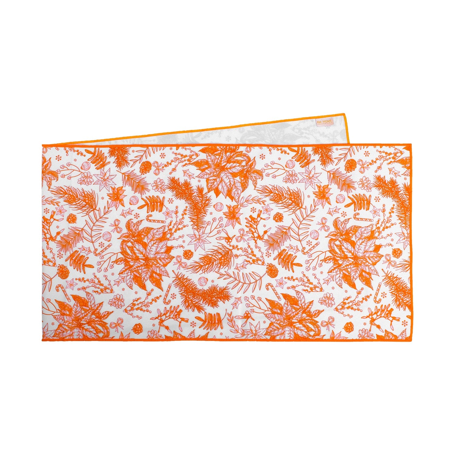 KM Home Collection-Yılbaşı Temalı Turuncu Runner-Runner-1-Milagron.com