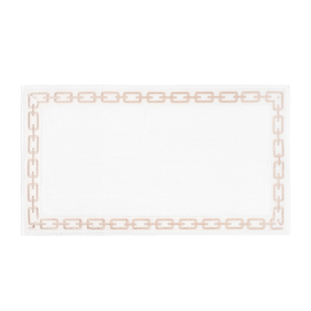 KM Home Collection-Zincir İşlemeli Ayak Havlusu-Havlu & Peştamal-1-Milagron.com