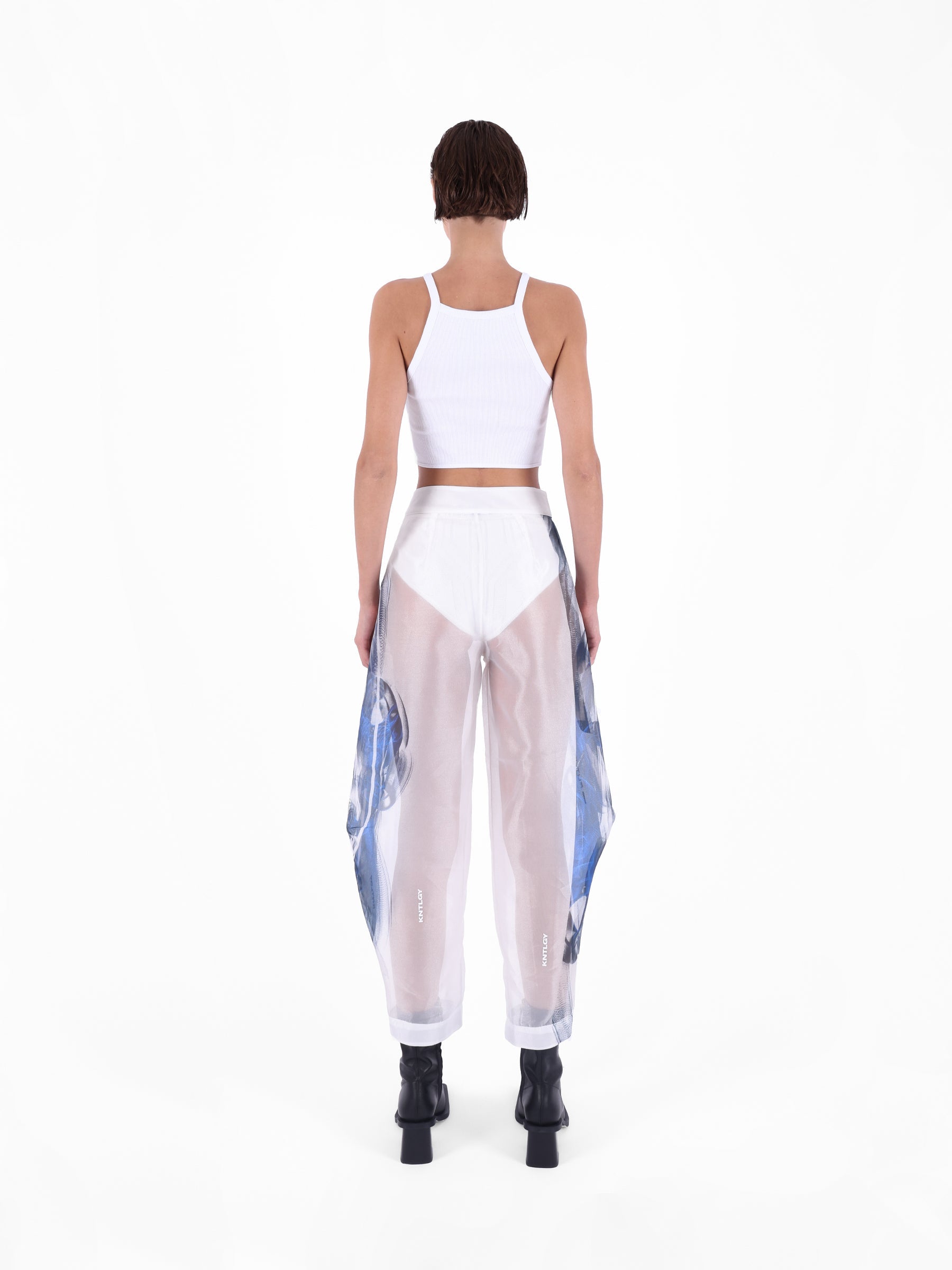 Kntlgy White Halter Neck T-Shirt