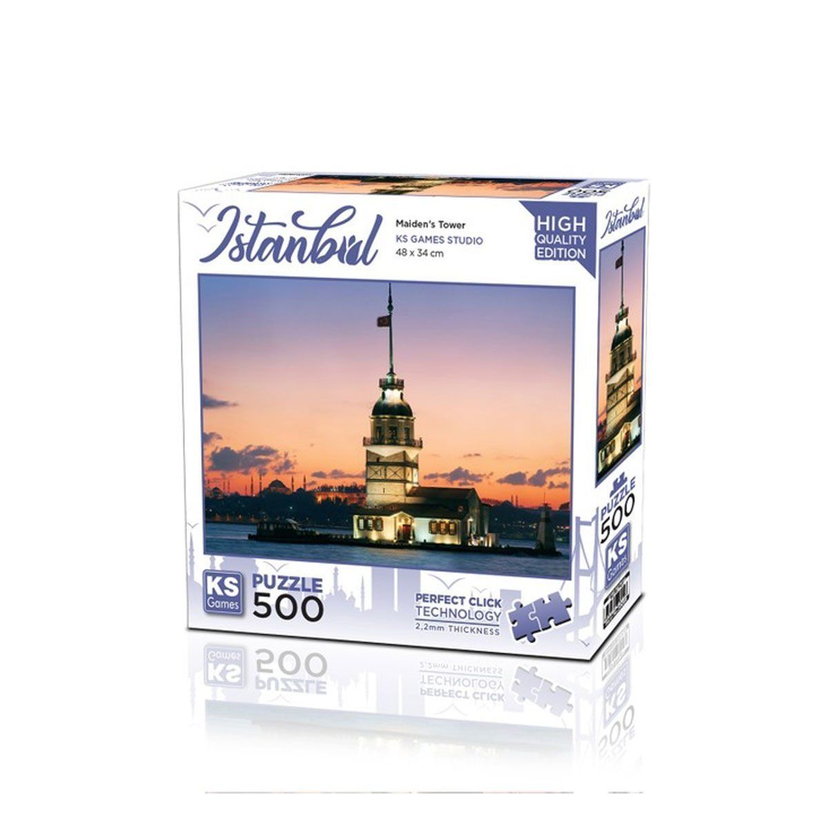 KS Puzzle-20059 Kız Kulesi Gün İstanbul 500 Parça Puzzle Ks Puzzle-Puzzle-1-Milagron.com