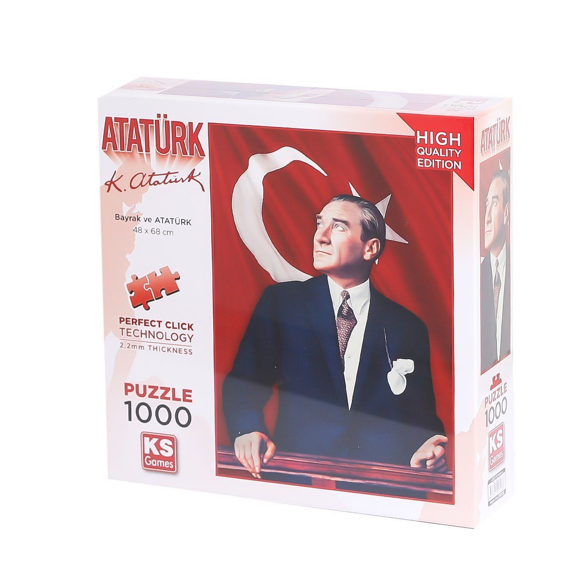 KS Puzzle-Atatürk Ve Türk Bayrağı 1000 Parça Puzzle-Puzzle-1-Milagron.com