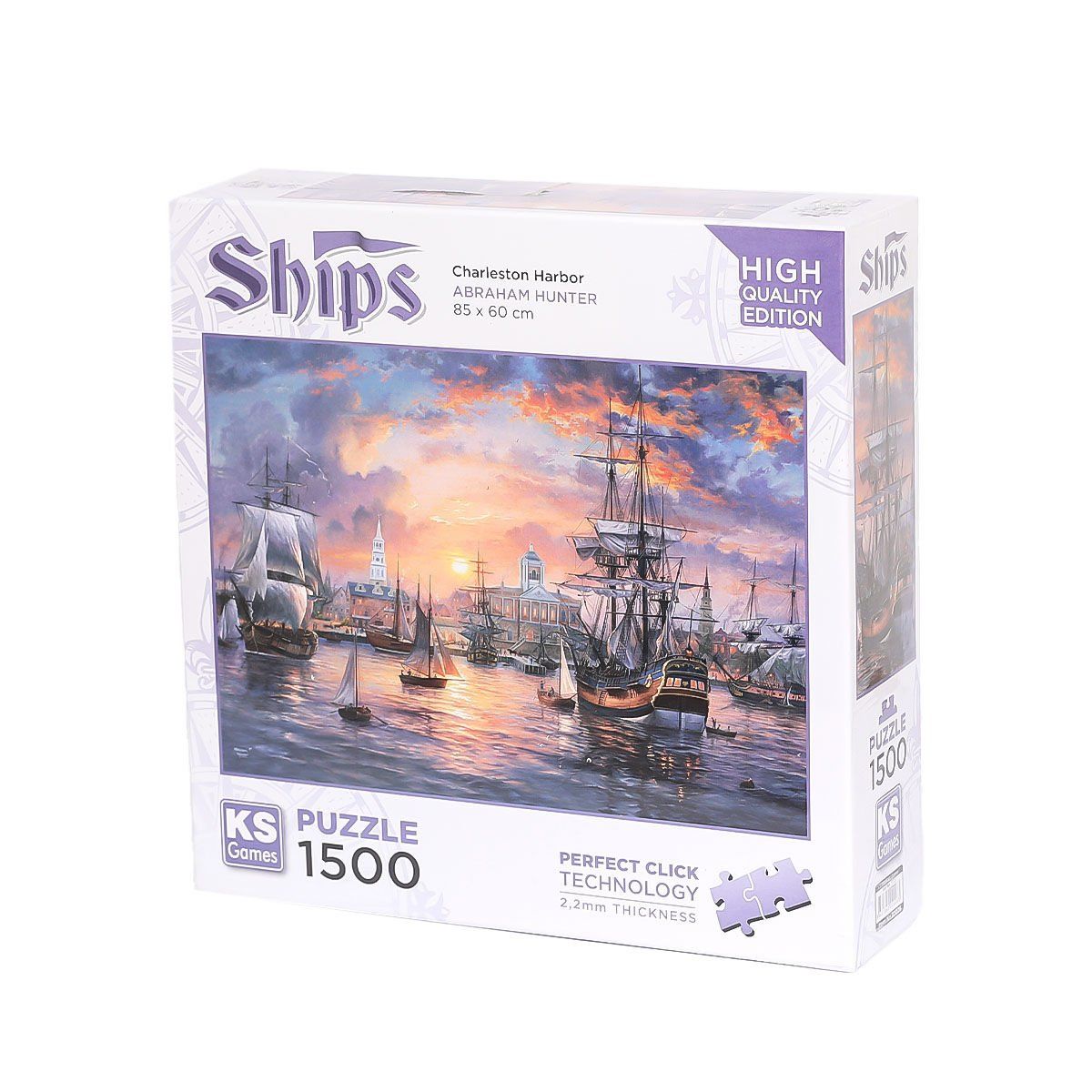 KS Puzzle-Charleston Harbor 1500 Parça-Puzzle-1-Milagron.com