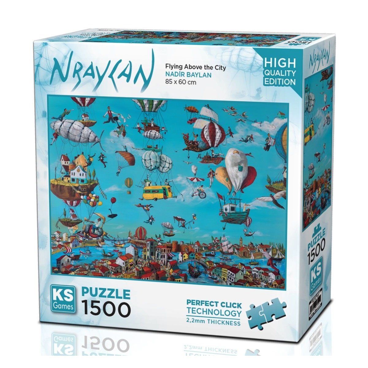 KS Puzzle-Flying Above The City 1500 Parça Puzzle Ks Puzzle-Puzzle-1-Milagron.com