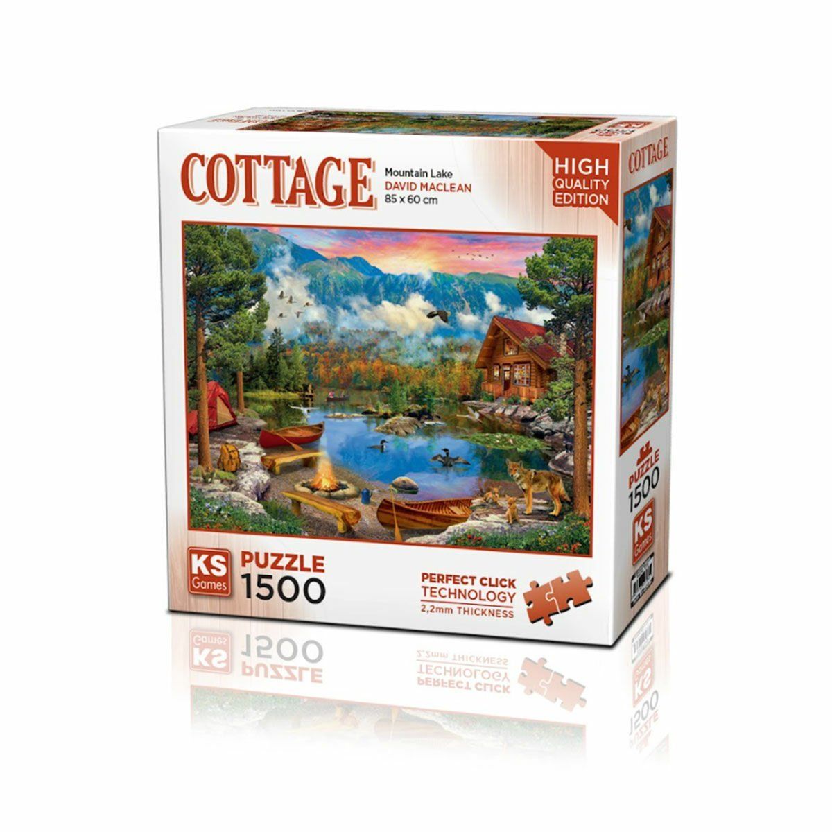 KS Puzzle-Mountain Lake 1500 Parça Puzzle-Puzzle-1-Milagron.com