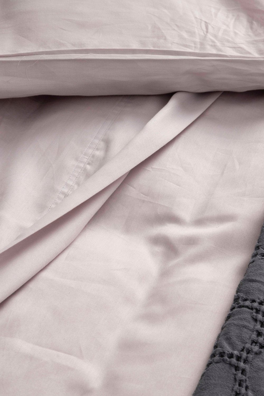 Kaay-Kaay Pamuk Saten Yastık Kılıfı Dahil Nevresim Seti 200x220 Çift Kişilik Taş-Nevresim Takımı-2-Milagron.com