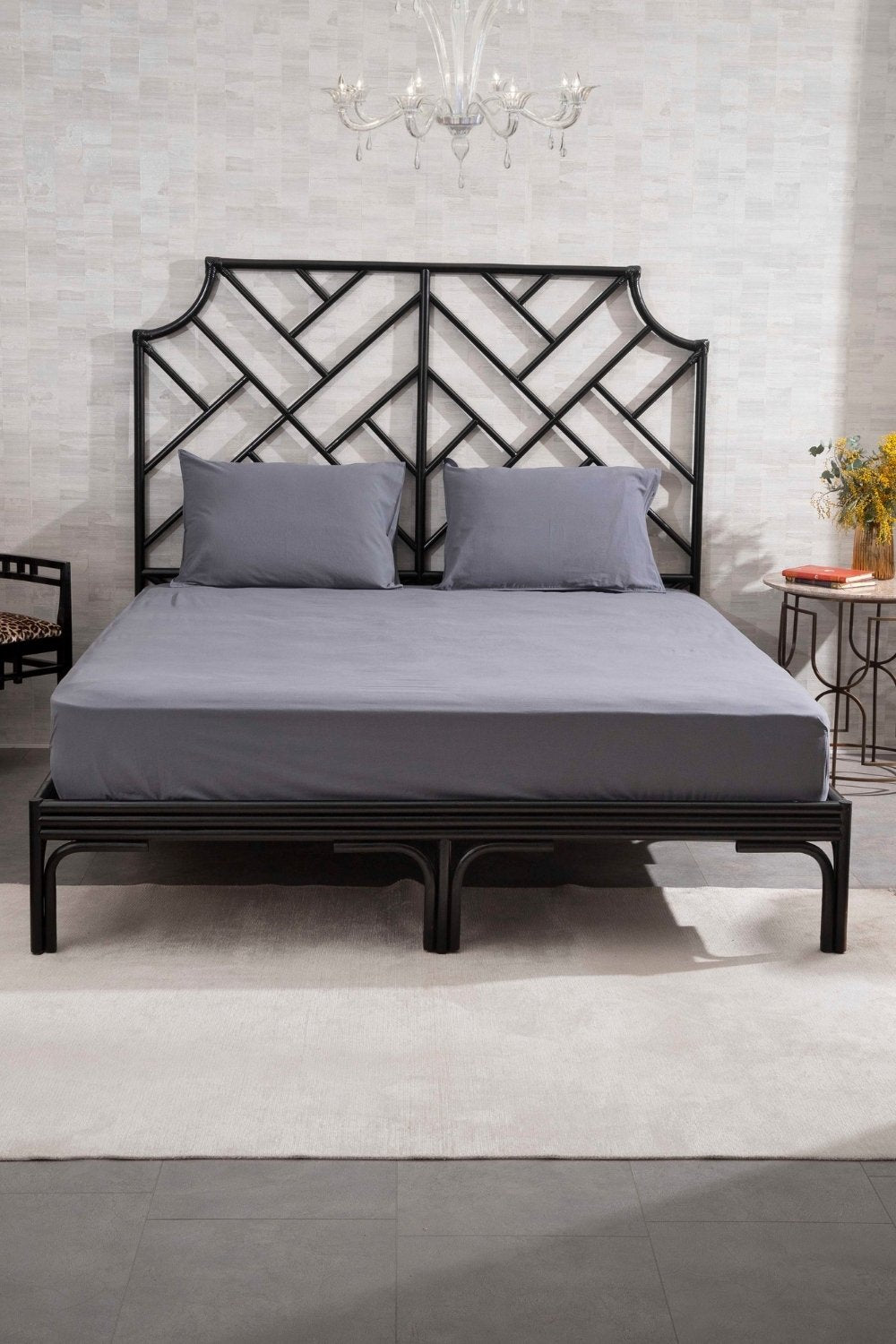 Kaay-Kaay Premium Lastikli Çarşaf Dahil Nevresim Takımı 200x220 Çift Kişilik Antrasit-Nevresim Takımı-1-Milagron.com