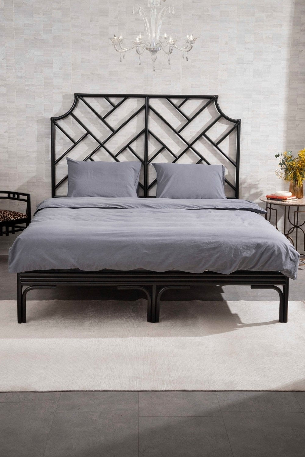 Kaay-Kaay Premium Lastikli Çarşaf Dahil Nevresim Takımı 200x220 Çift Kişilik Antrasit-Nevresim Takımı-2-Milagron.com