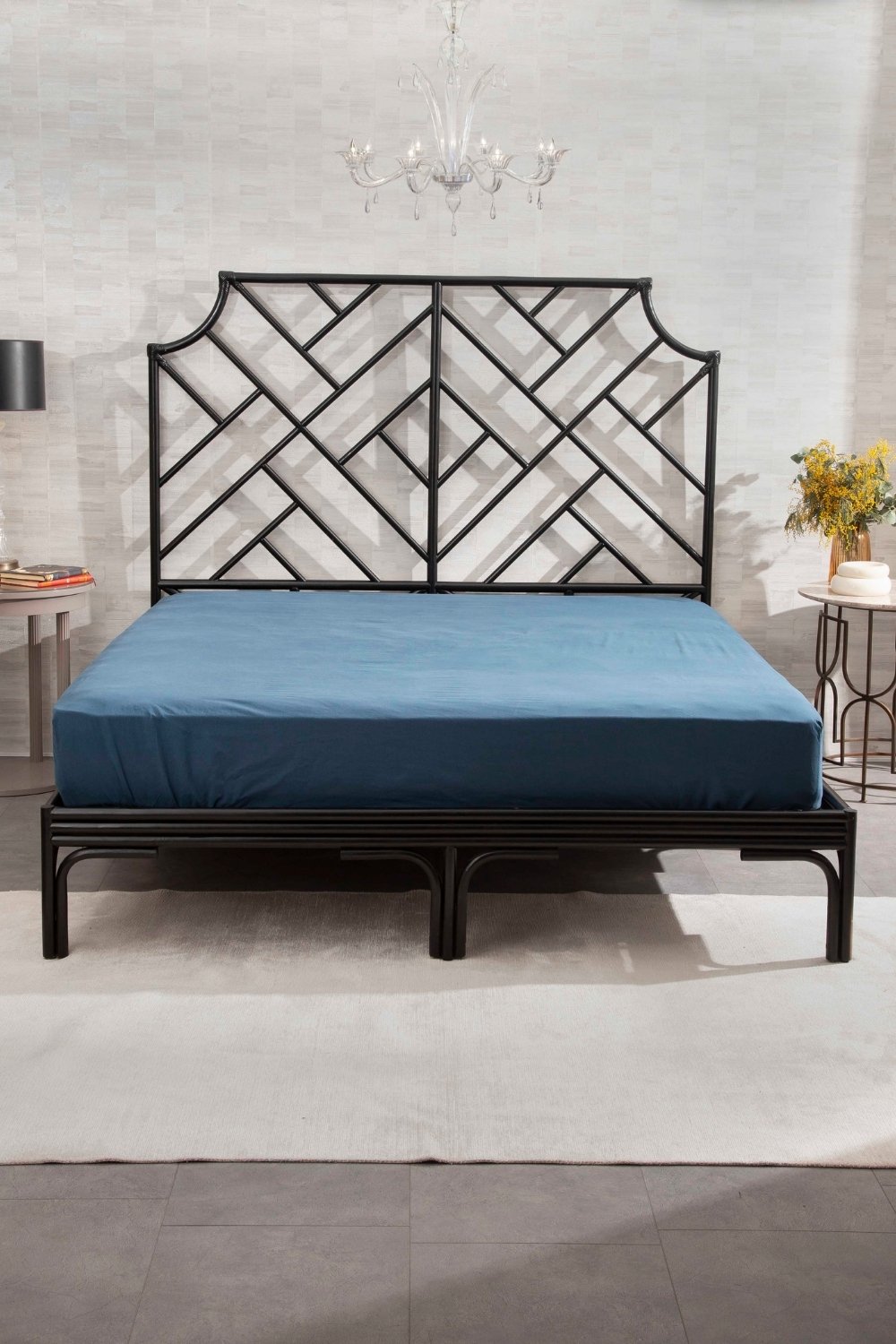 Kaay-Kaay Premium Lastikli Çarşaf Dahil Nevresim Takımı 200x220 Çift Kişilik Lacivert-Nevresim Takımı-3-Milagron.com