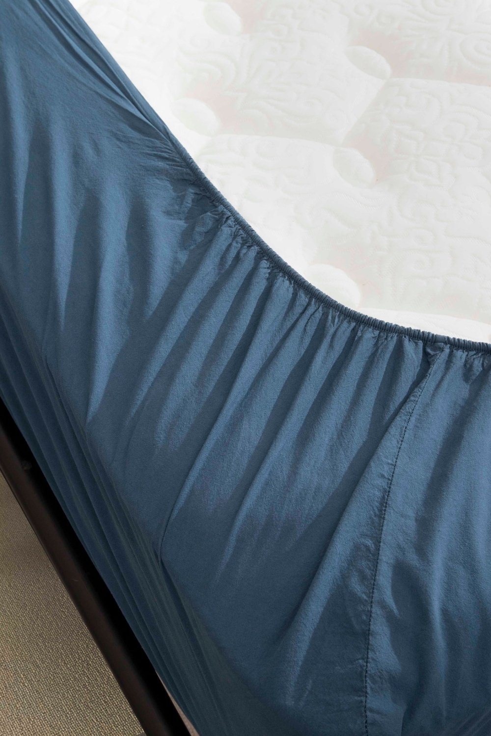 Kaay-Kaay Premium Lastikli Çarşaf Dahil Nevresim Takımı 200x220 Çift Kişilik Lacivert-Nevresim Takımı-7-Milagron.com