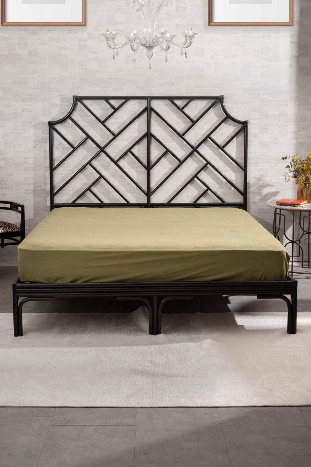 Kaay-Kaay Premium Lastikli Çarşaf Dahil Nevresim Takımı 200x220 Çift Kişilik Yağ Yeşili-Nevresim Takımı-2-Milagron.com