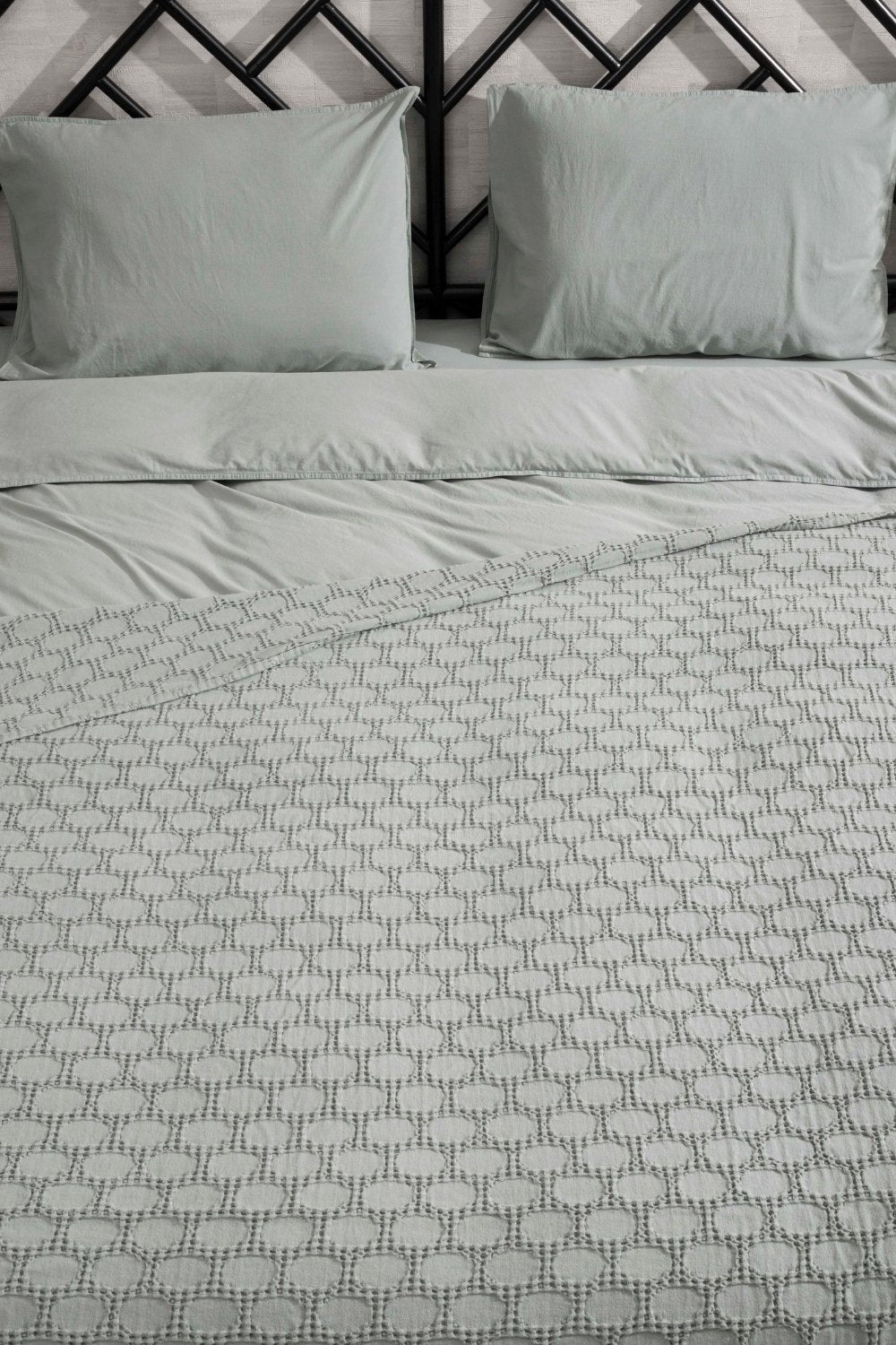 Kaay-Kaay Stone Wash Pike / Yatak Örtüsü 200x240 Çift Kişilik Aqua-Pike-4-Milagron.com