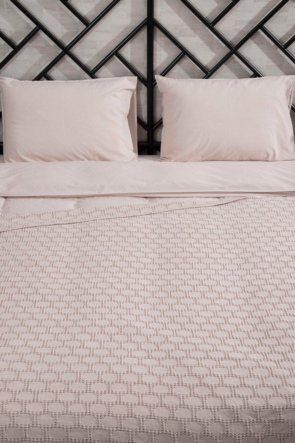 Kaay-Kaay Stone Wash Pike / Yatak Örtüsü 200x240 Çift Kişilik Ekru-Pike-3-Milagron.com