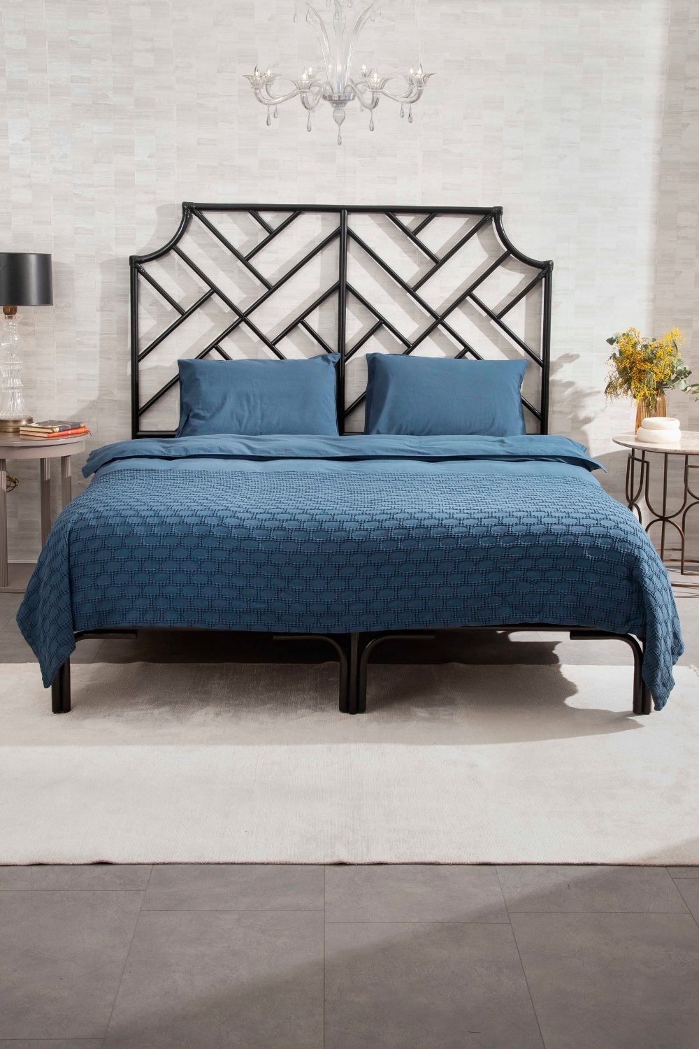 Kaay-Kaay Stone Wash Pike / Yatak Örtüsü 200x240 Çift Kişilik Lacivert-Pike-4-Milagron.com