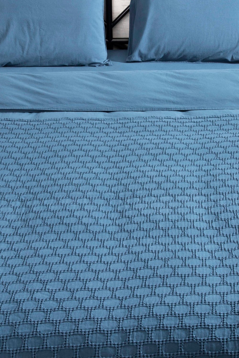 Kaay-Kaay Stone Wash Pike / Yatak Örtüsü 200x240 Çift Kişilik Lacivert-Pike-6-Milagron.com