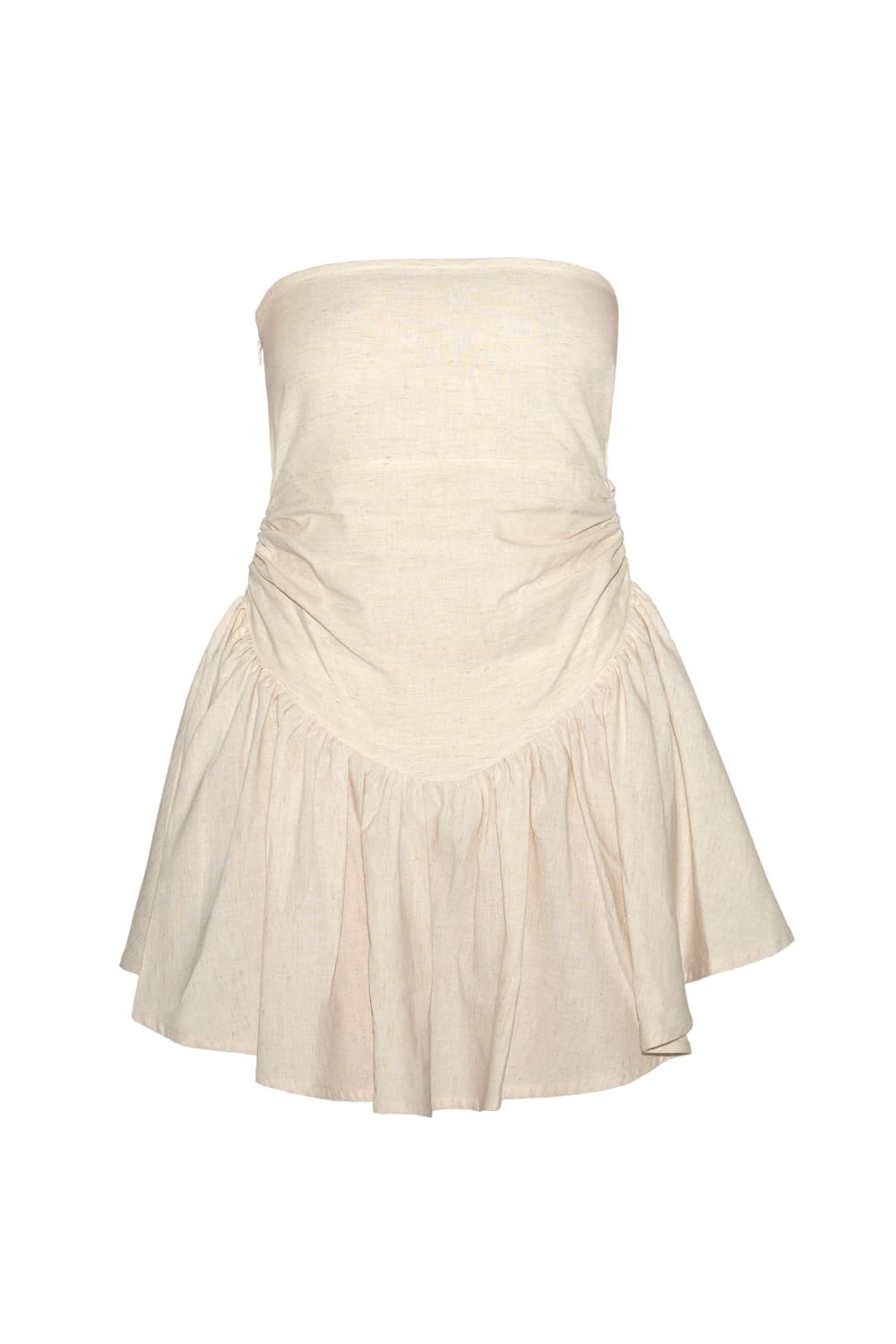 Kahshan-Beige 'Petit Fairytail' Mini Dress-Elbise-1-Milagron.com