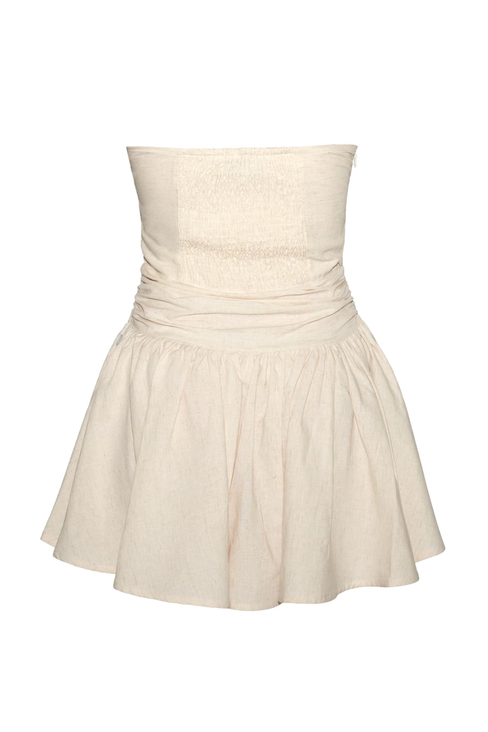 Kahshan-Beige 'Petit Fairytail' Mini Dress-Elbise-2-Milagron.com