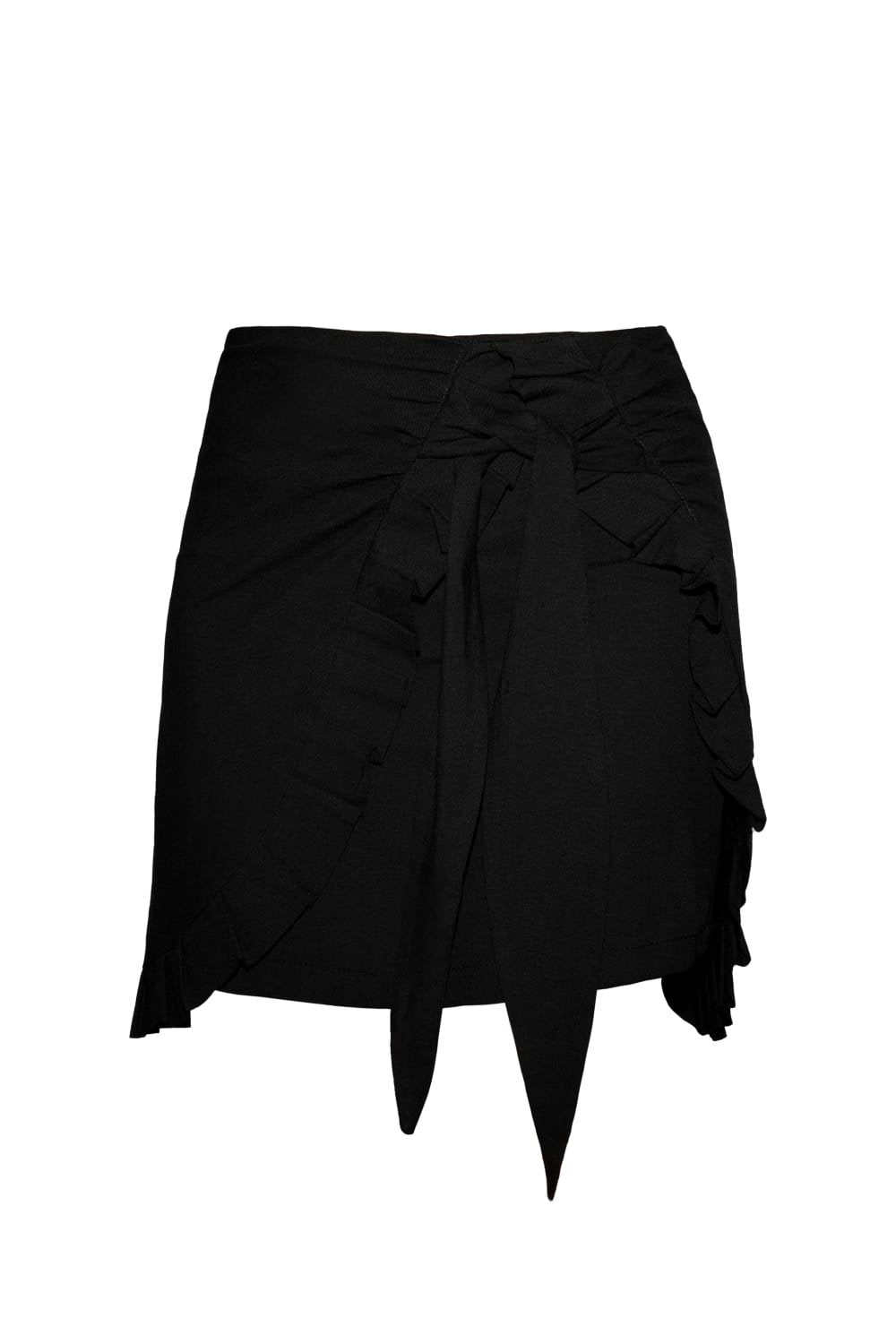 Kahshan-Black 'wings' Mini Skirt-Etek-1-Milagron.com