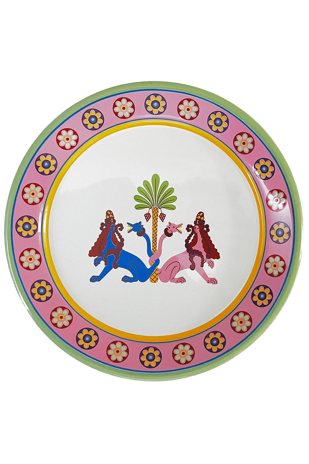 Cosmogenesis Twin Sphynxes Green Plate - 1