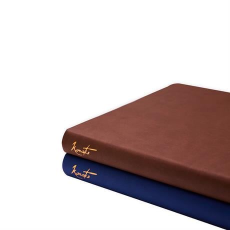 Karati̇s-Karatis Tomoe River Kağıdından Dolma Kalem Uyumlu A5 Vegan Deri Kapaklı Defter Golden Brown-Defter-2-Milagron.com