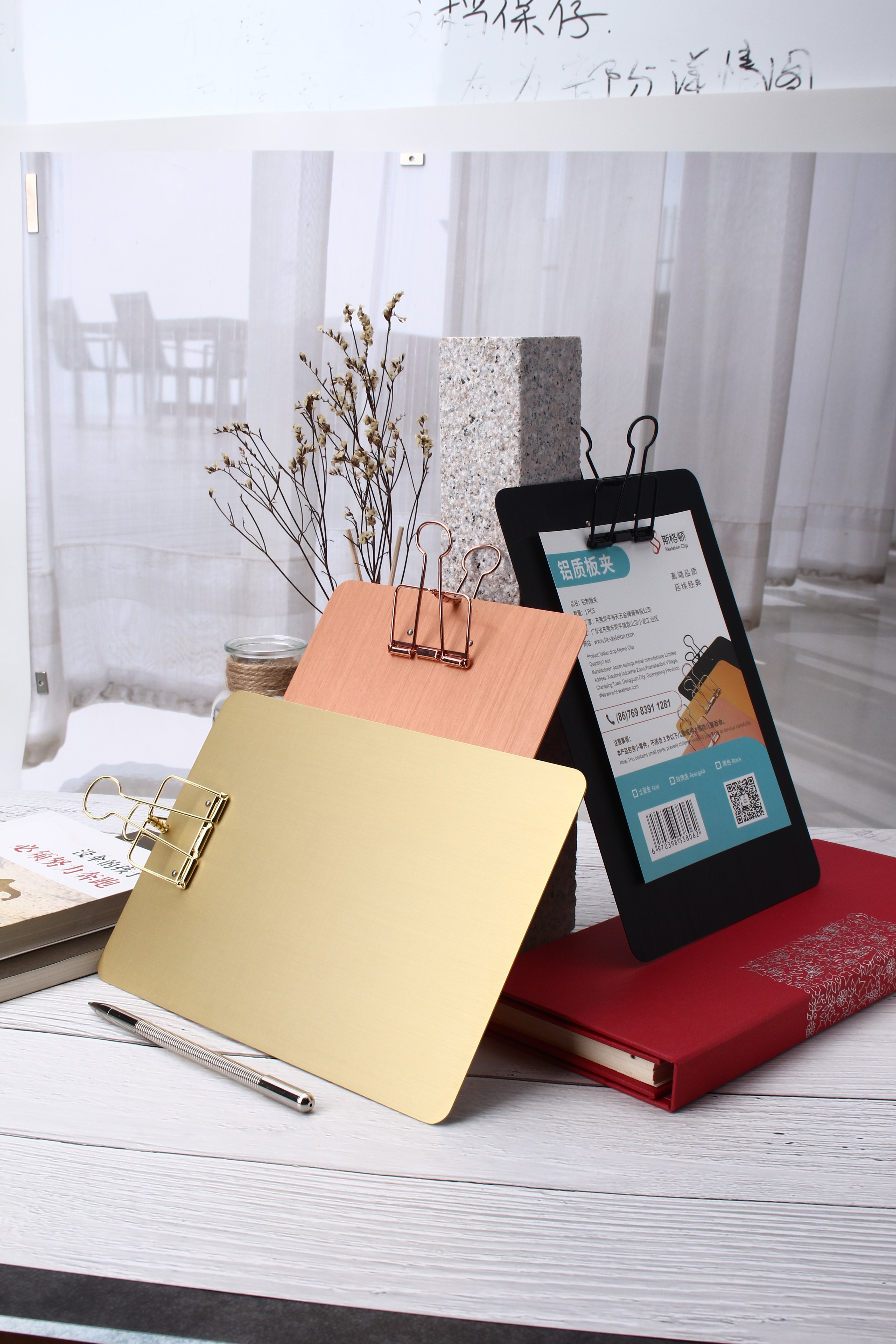 Kayigo-Tiny Alüminyum A4 Clipboard Siyah-Notluk-3-Milagron.com