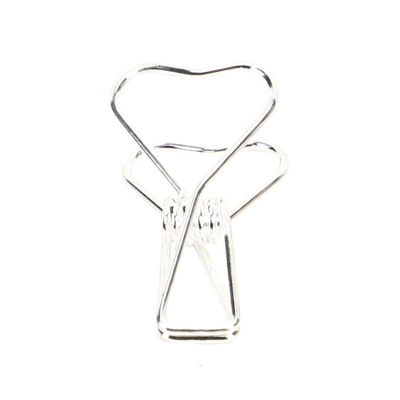 Kayigo-Tiny Paslanmaz çelik Kalp Klips Altılı Gümüş-Ataş-1-Milagron.com