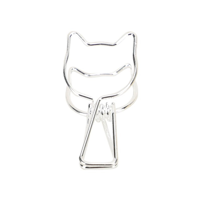 Kayigo-Tiny Paslanmaz çelik Kedi Klips Altılı Gümüş-Ataş-1-Milagron.com