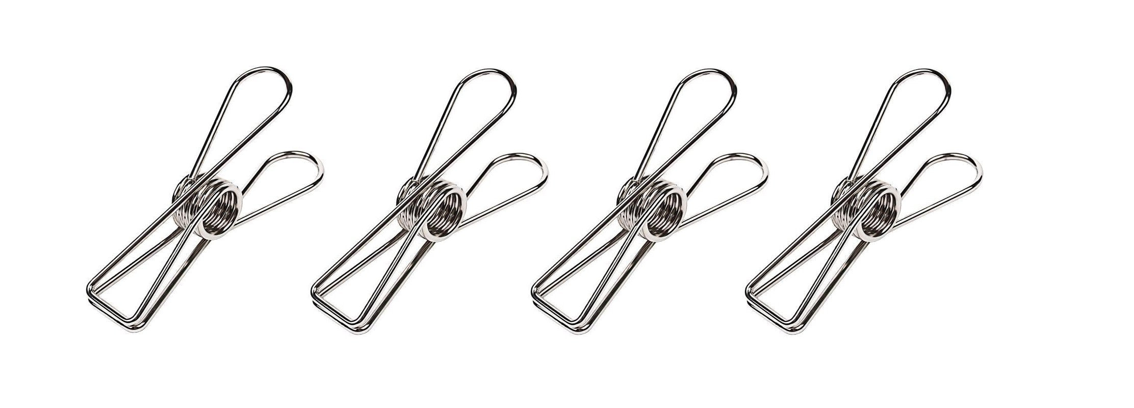 Kayigo-Tiny Paslanmaz çelik Mandal Dörtlü Metalik Gri-Mandal-1-Milagron.com