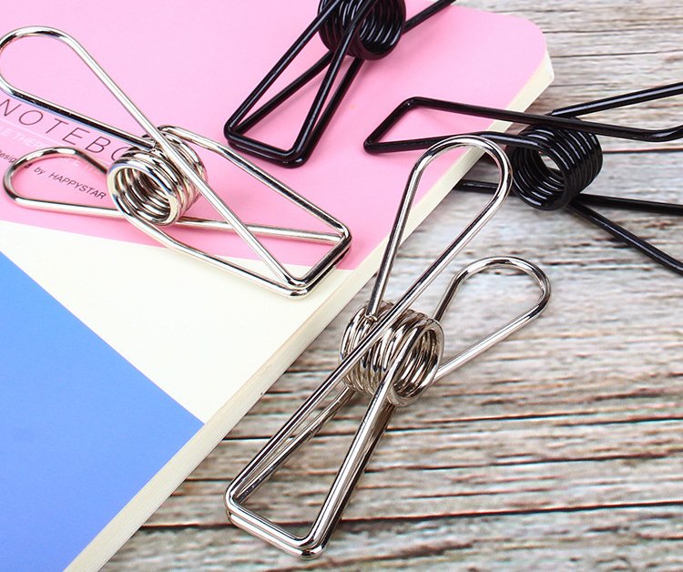 Kayigo-Tiny Paslanmaz çelik Mandal Dörtlü Metalik Gri-Mandal-3-Milagron.com