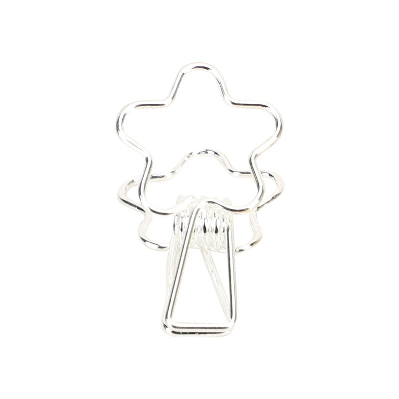 Kayigo-Tiny Paslanmaz çelik çiçek Klips Altılı Gümüş-Ataş-1-Milagron.com