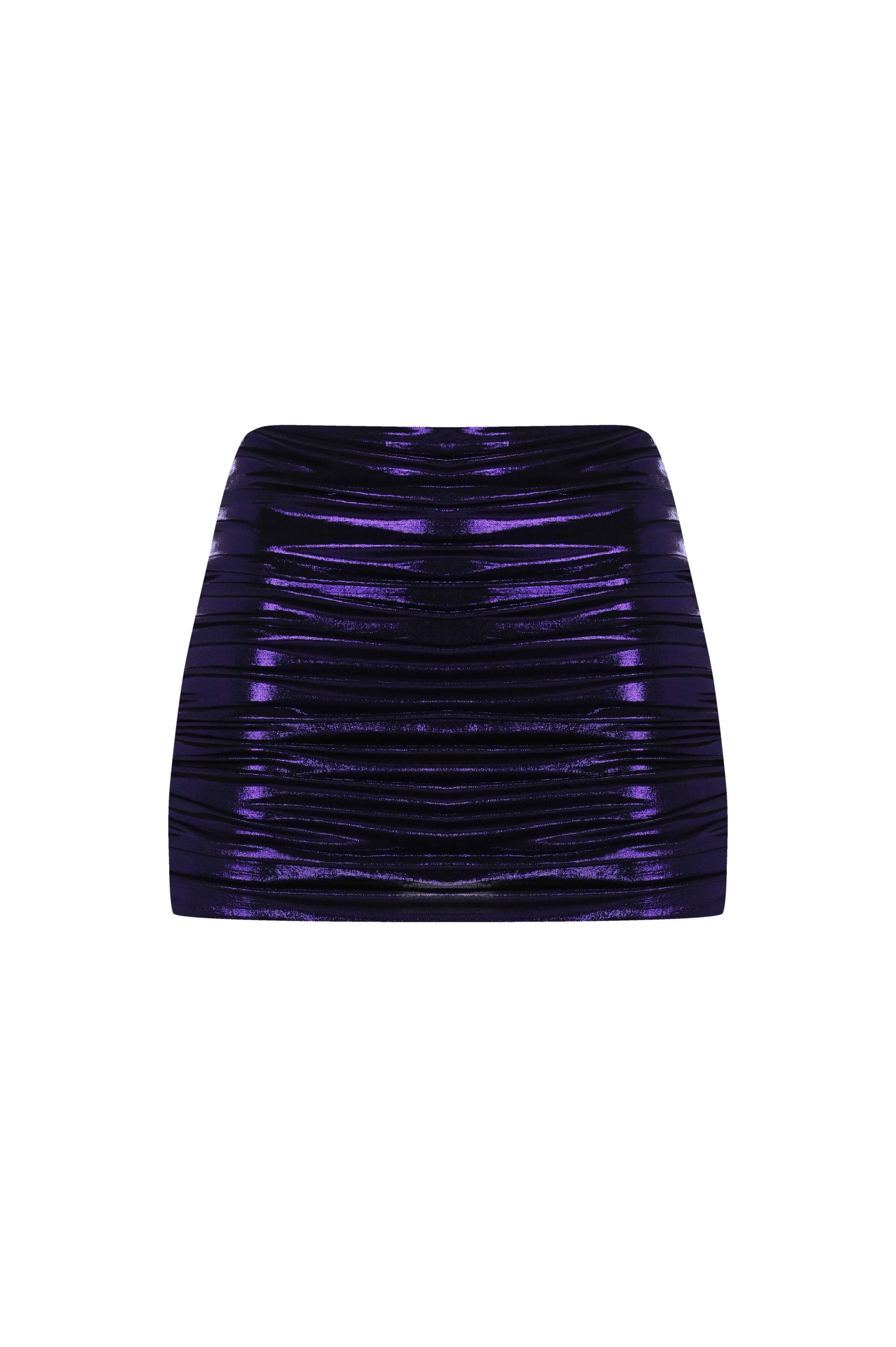 Khéla The Label-After Party Metallic Skirt In Purple-Etek-6-Milagron.com