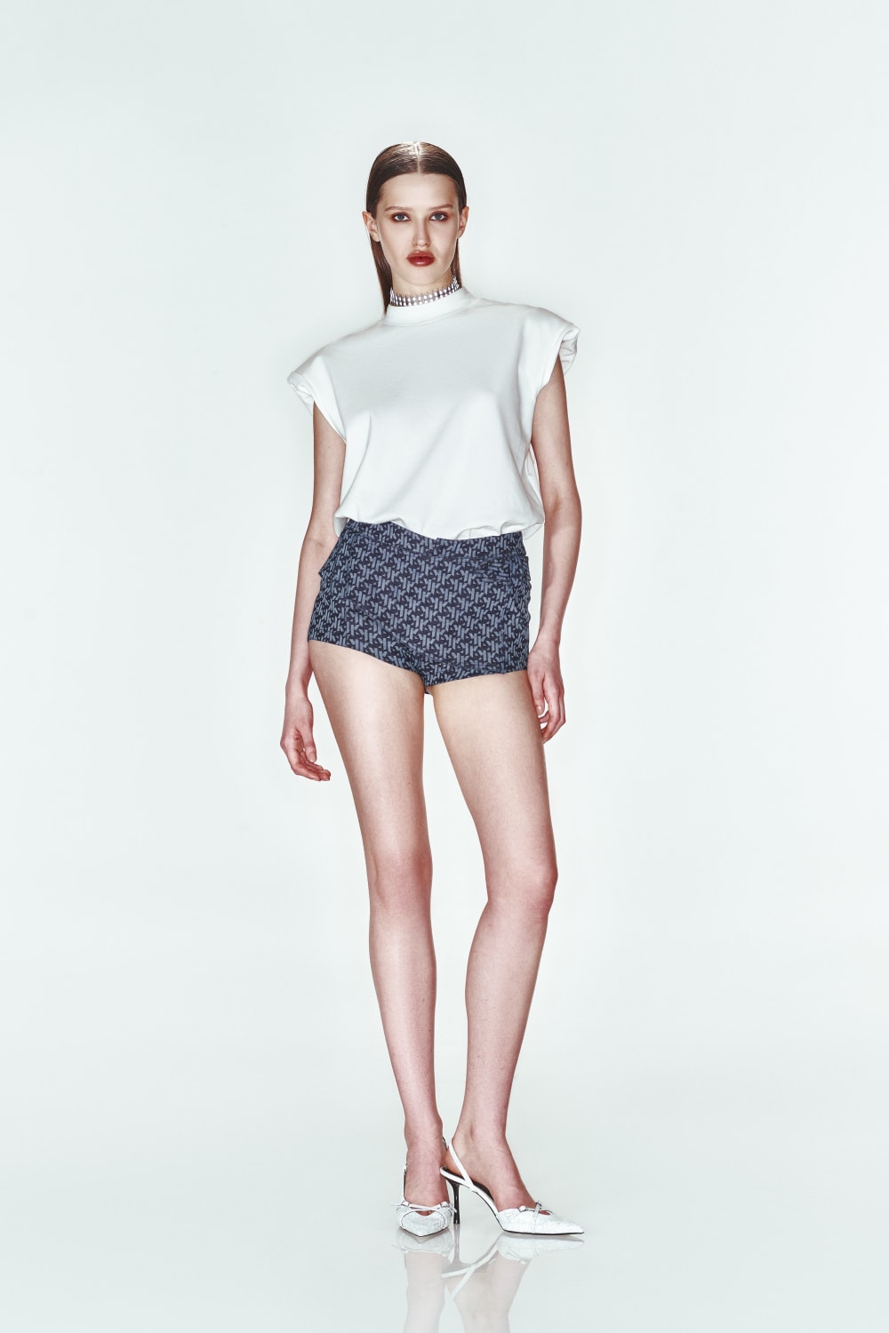Khéla The Label-Blazin Mini Shorts In Blue-Şort-1-Milagron.com