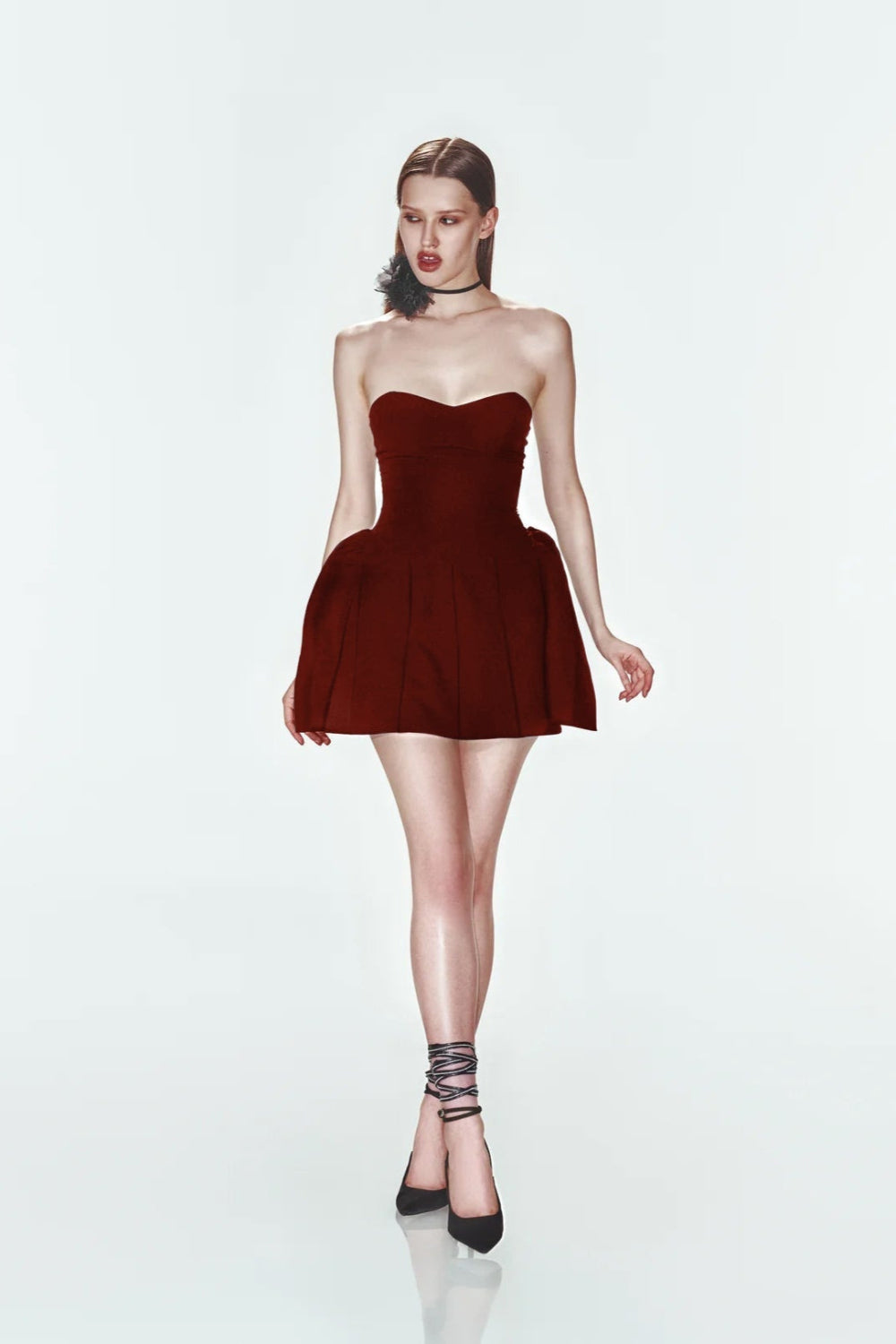 Khéla The Label-Crush Chronicles Dress In Burgundy-Elbise-1-Milagron.com