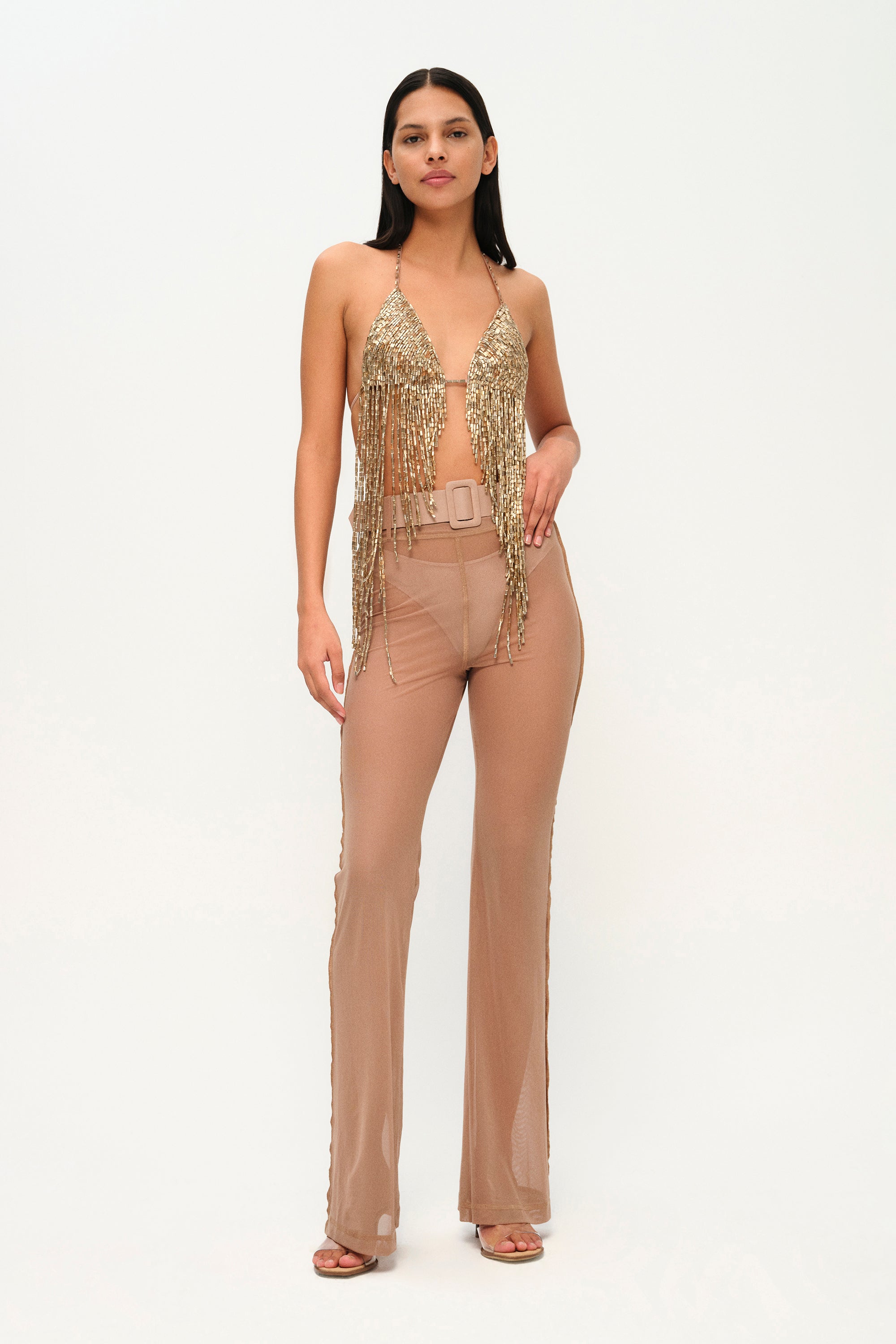 Khéla The Label-Gold Digger Beaded Top-Top-2-Milagron.com