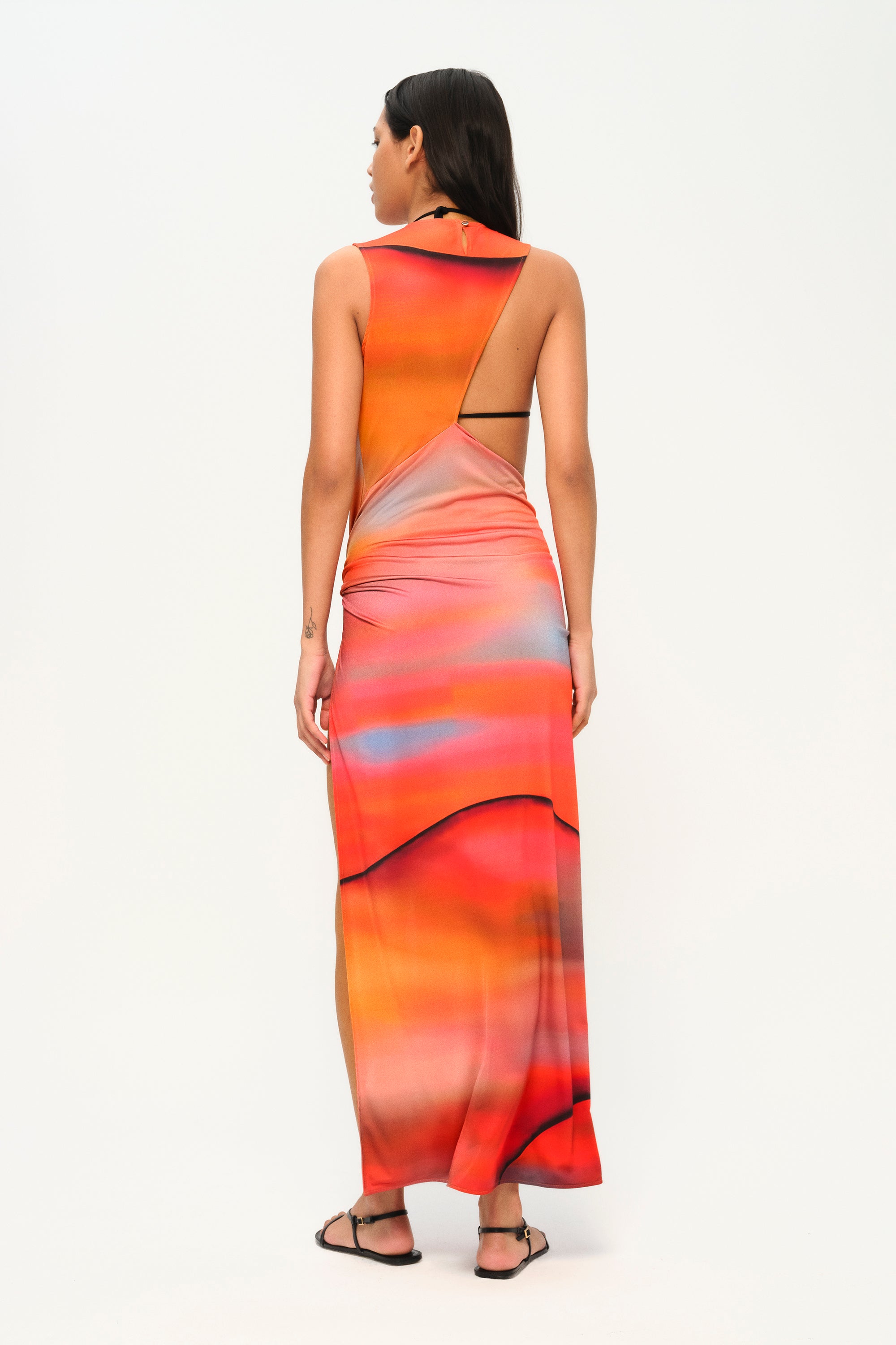 Khéla The Label-Hot Streak Dress In Sunset Print-Elbise-2-Milagron.com