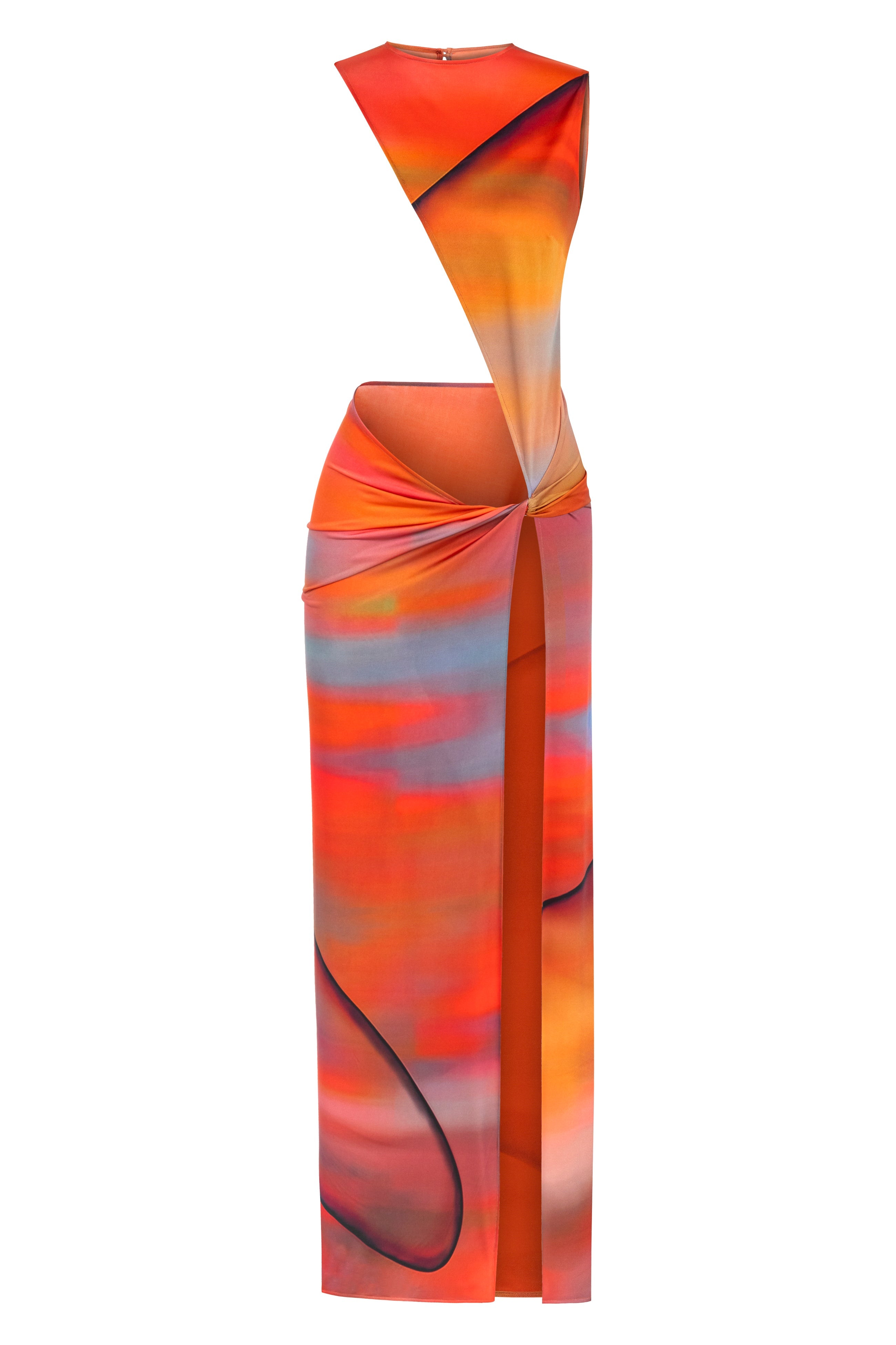 Khéla The Label-Hot Streak Dress In Sunset Print-Elbise-4-Milagron.com