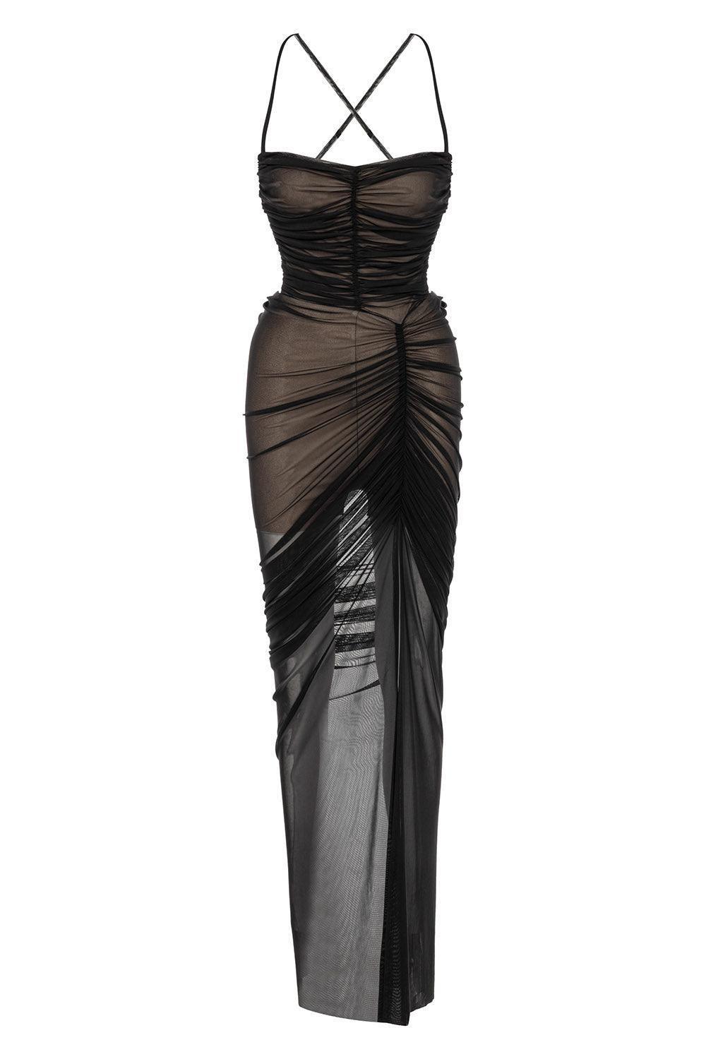 Khéla The Label-İADE ORANI - Fainthearted Dress In Black-Elbise-4-Milagron.com