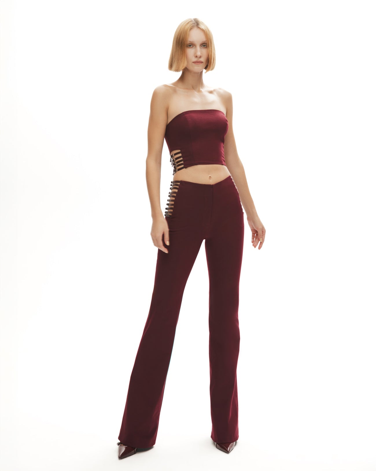 Khéla The Label-Power Trip Top In Merlot-Top-2-Milagron.com