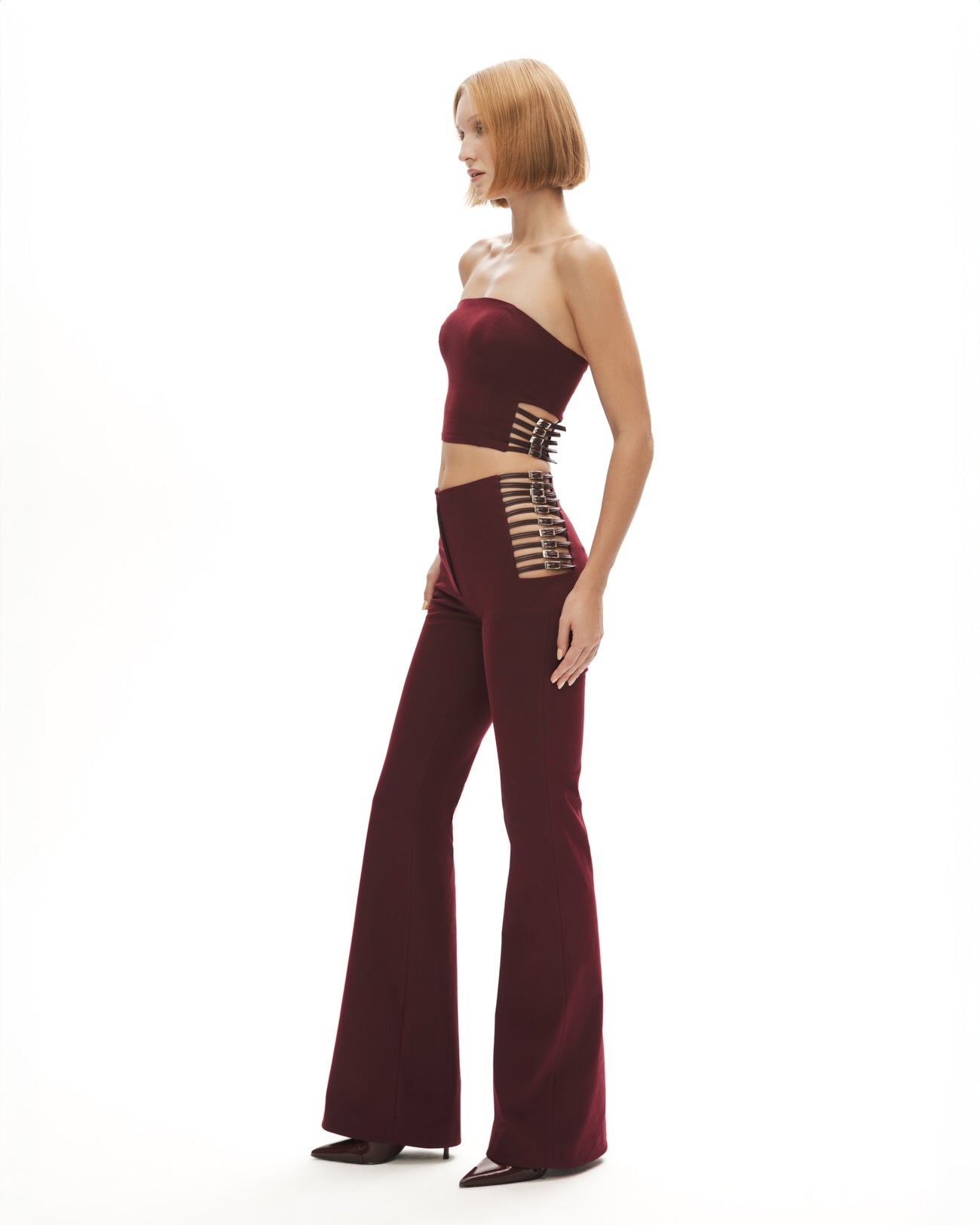 Khéla The Label-Power Trip Top In Merlot-Top-3-Milagron.com