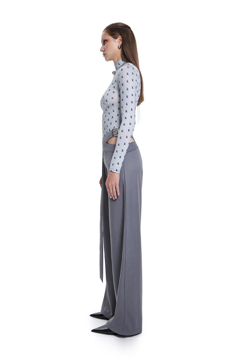 Khéla The Label-Sidekick Pants In Gray-Pantolon-3-Milagron.com
