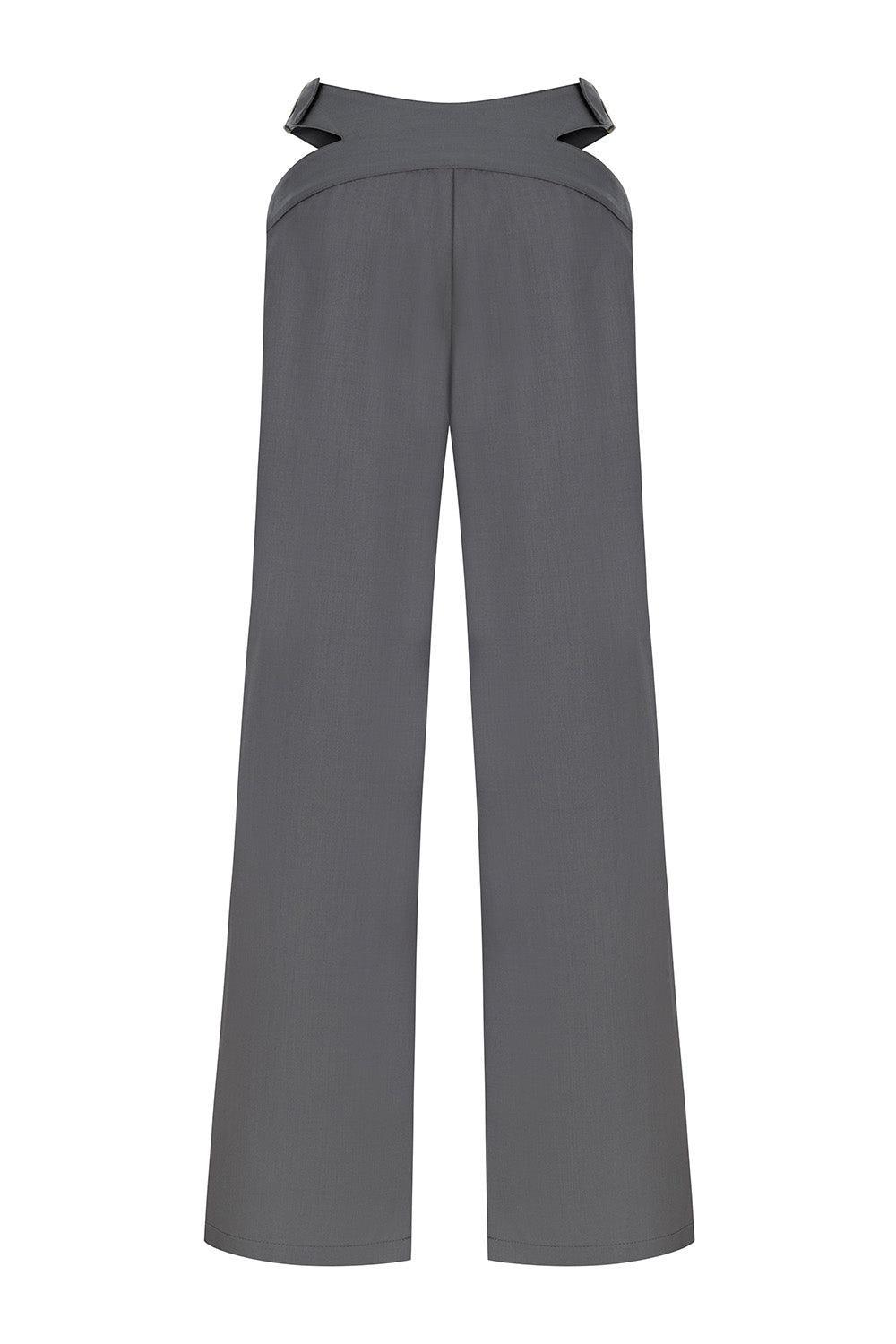 Khéla The Label-Sidekick Pants In Gray-Pantolon-5-Milagron.com